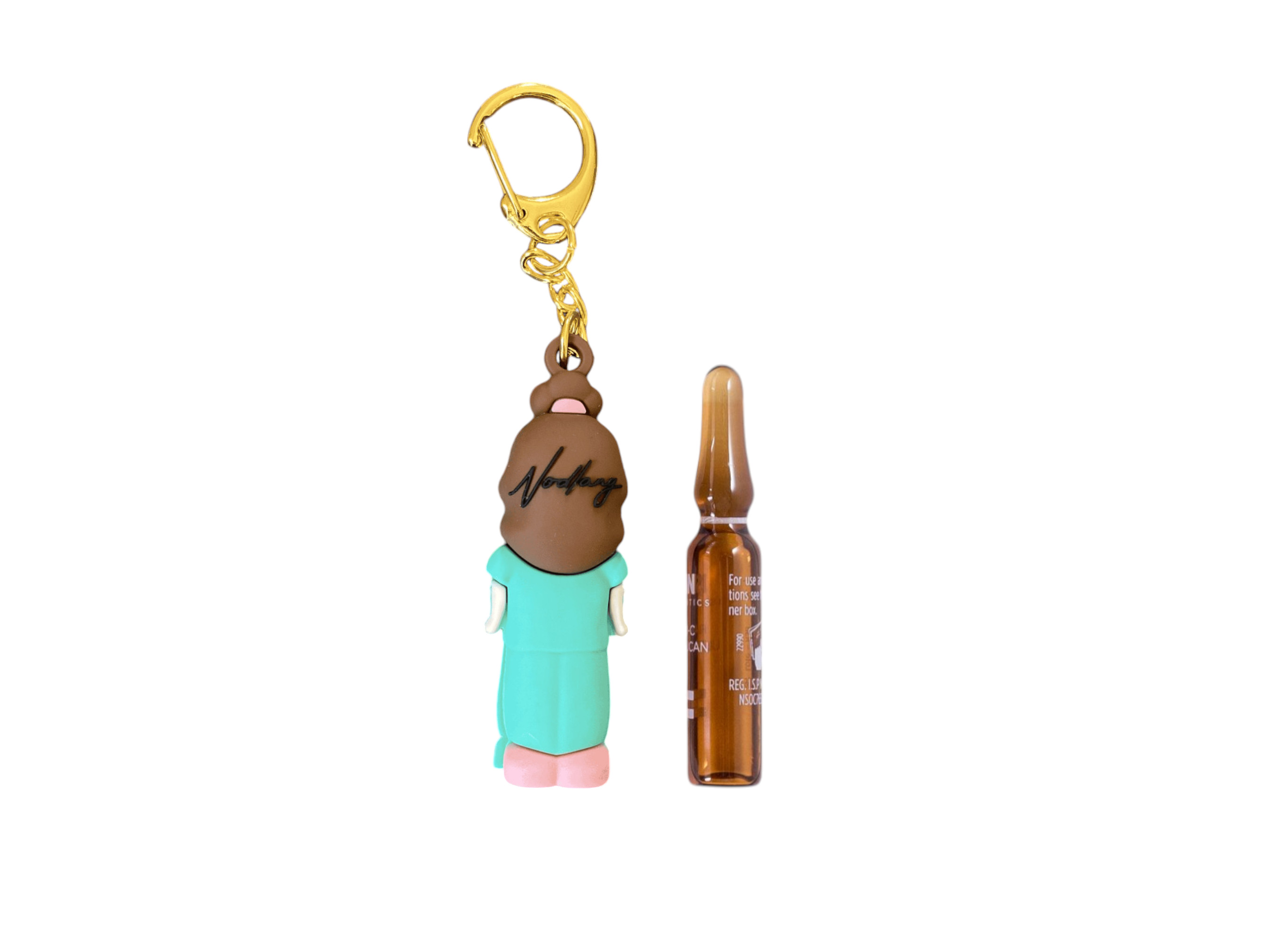 Green Scrubs Female Ampoule Opener: Practical Nurse Keyring for Careful Professionals