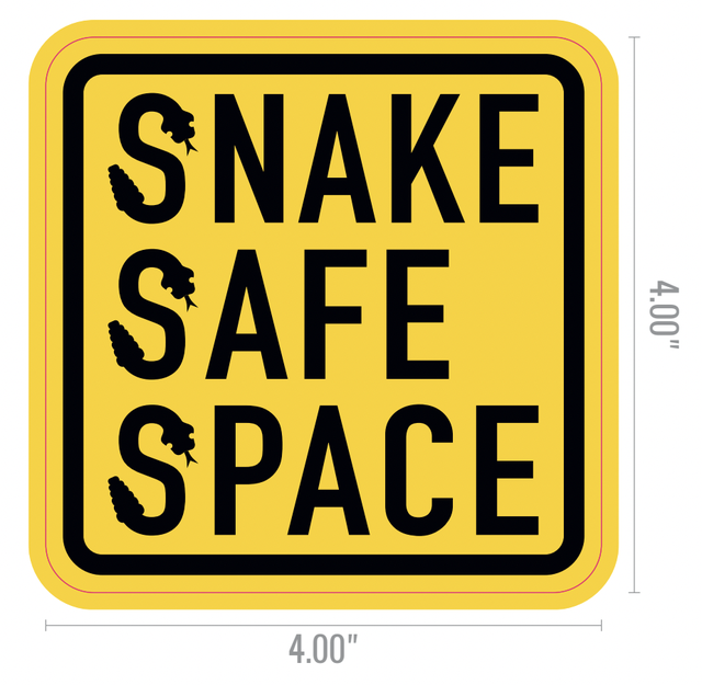 Snake Safe Space (4x4 inch sticker)