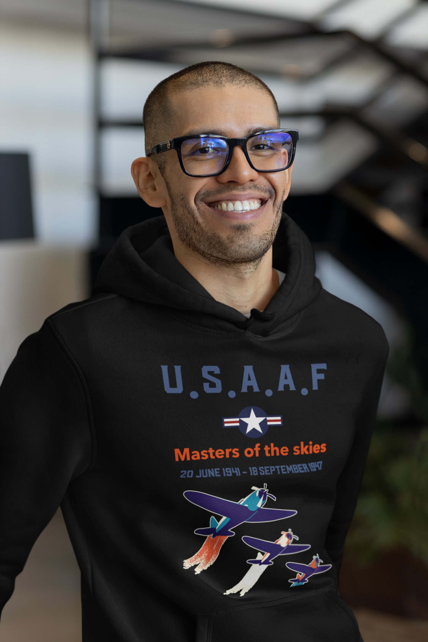 Military Inspired T-Shirts and WW2 Memorial Apparel | Unique Designs. 'USAAF' Hoodie 