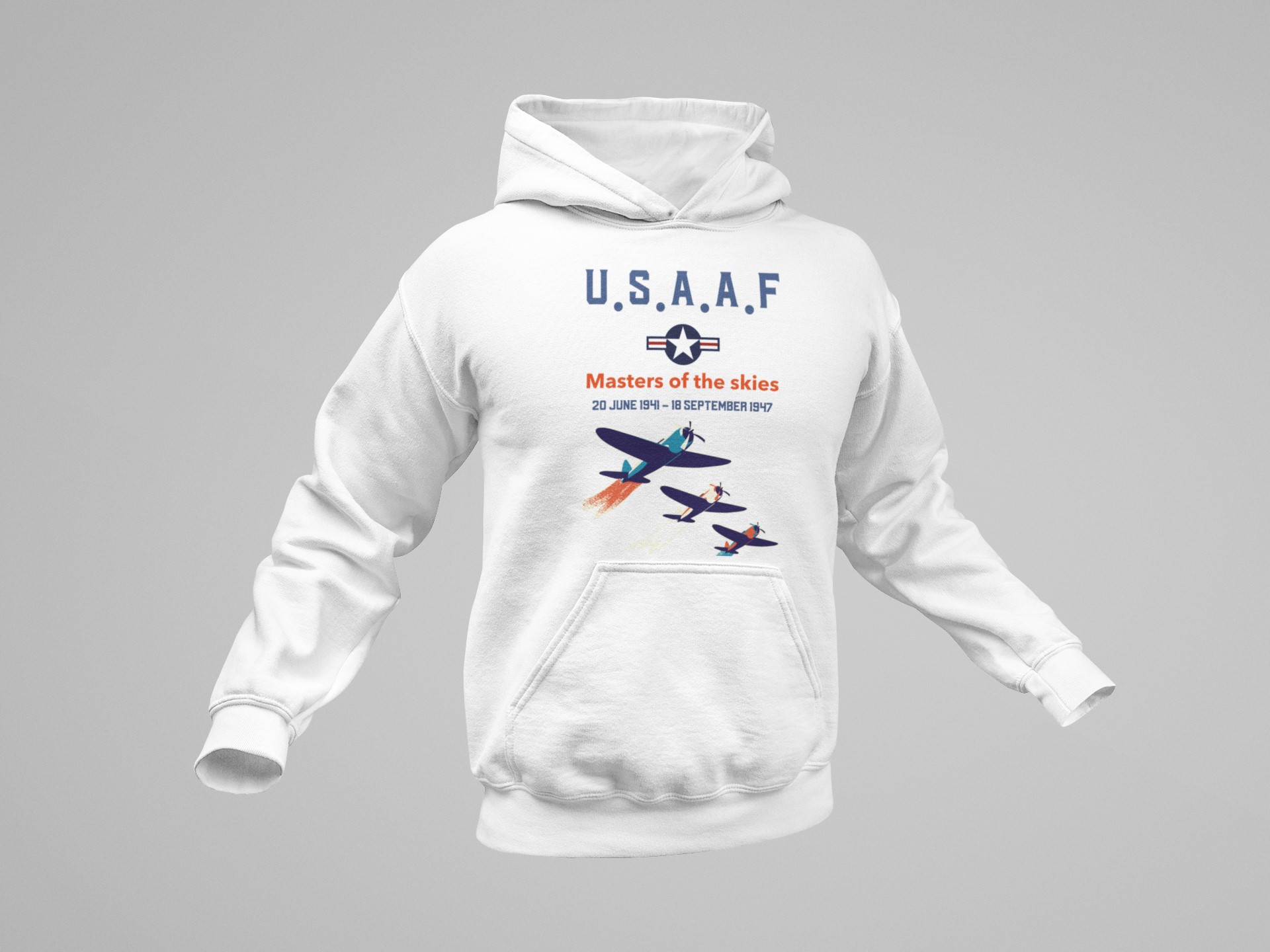 Military Inspired T-Shirts and WW2 Memorial Apparel | Unique Designs. 'USAAF' Hoodie 