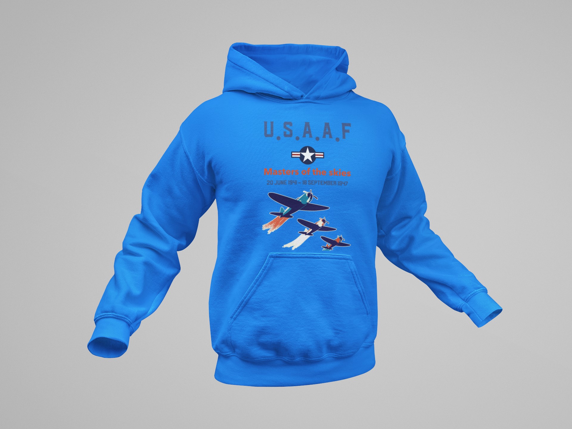 Military Inspired T-Shirts and WW2 Memorial Apparel | Unique Designs. 'USAAF' Hoodie 
