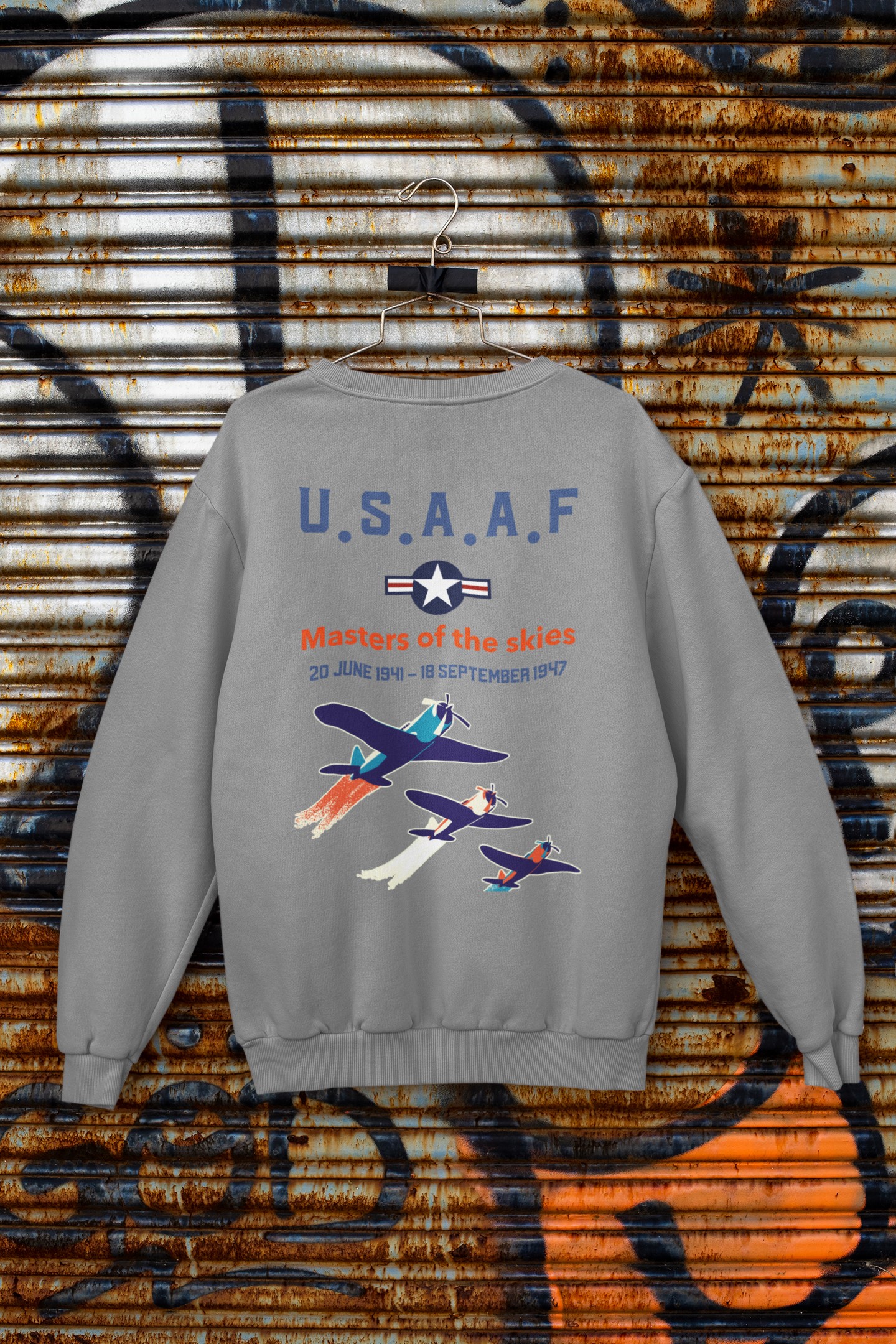 Military Inspired T-Shirts and WW2 Memorial Apparel | Unique Designs. 'USAAF' Sweatshirt