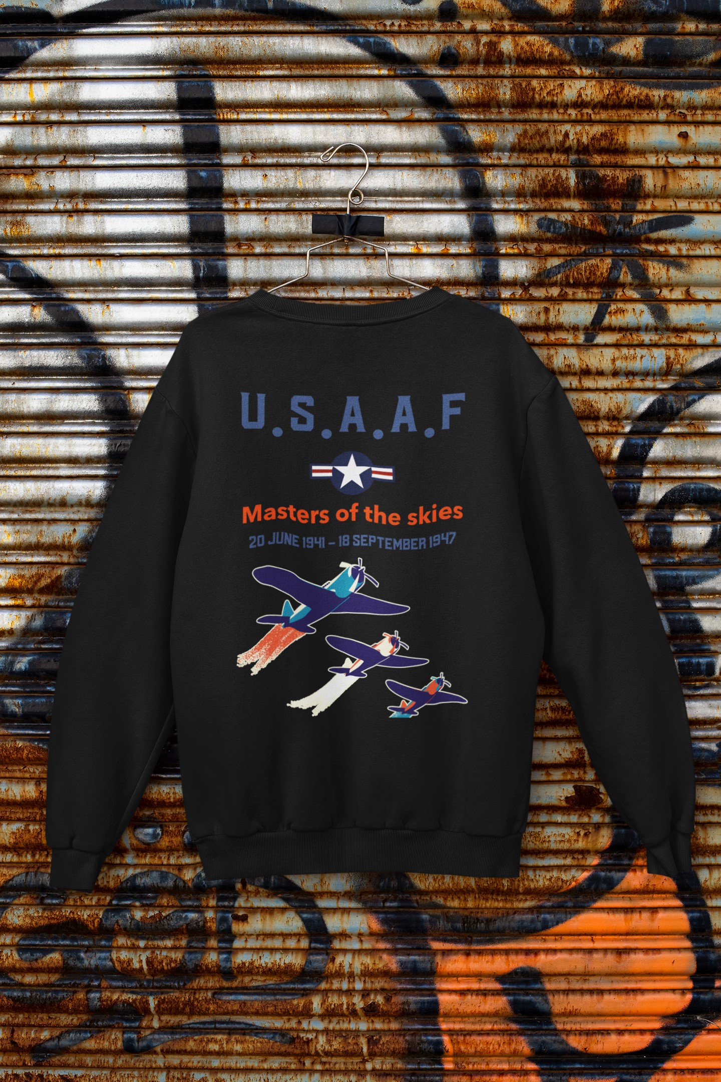 Military Inspired T-Shirts and WW2 Memorial Apparel | Unique Designs. 'USAAF' Sweatshirt