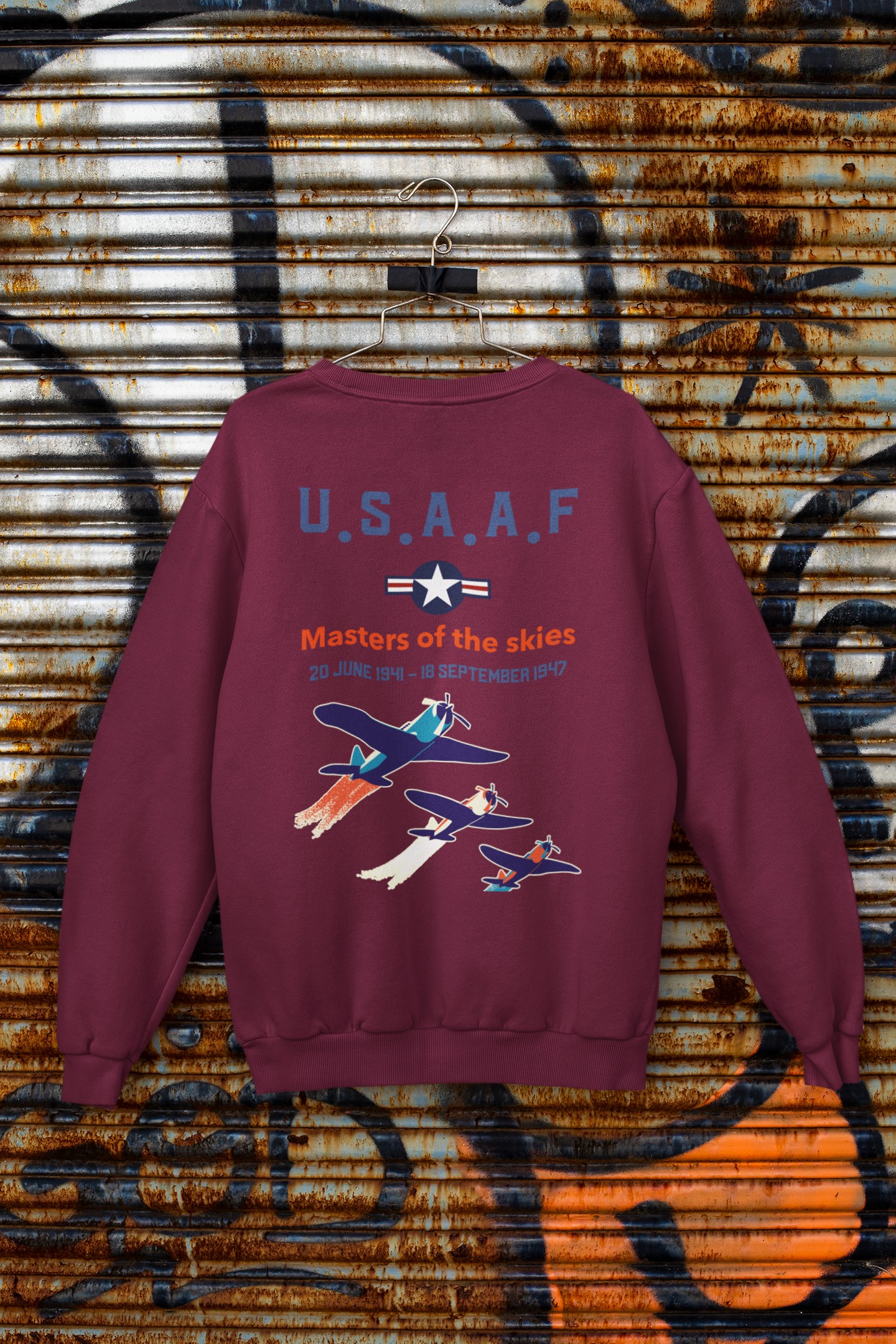 Military Inspired T-Shirts and WW2 Memorial Apparel | Unique Designs. 'USAAF' Sweatshirt
