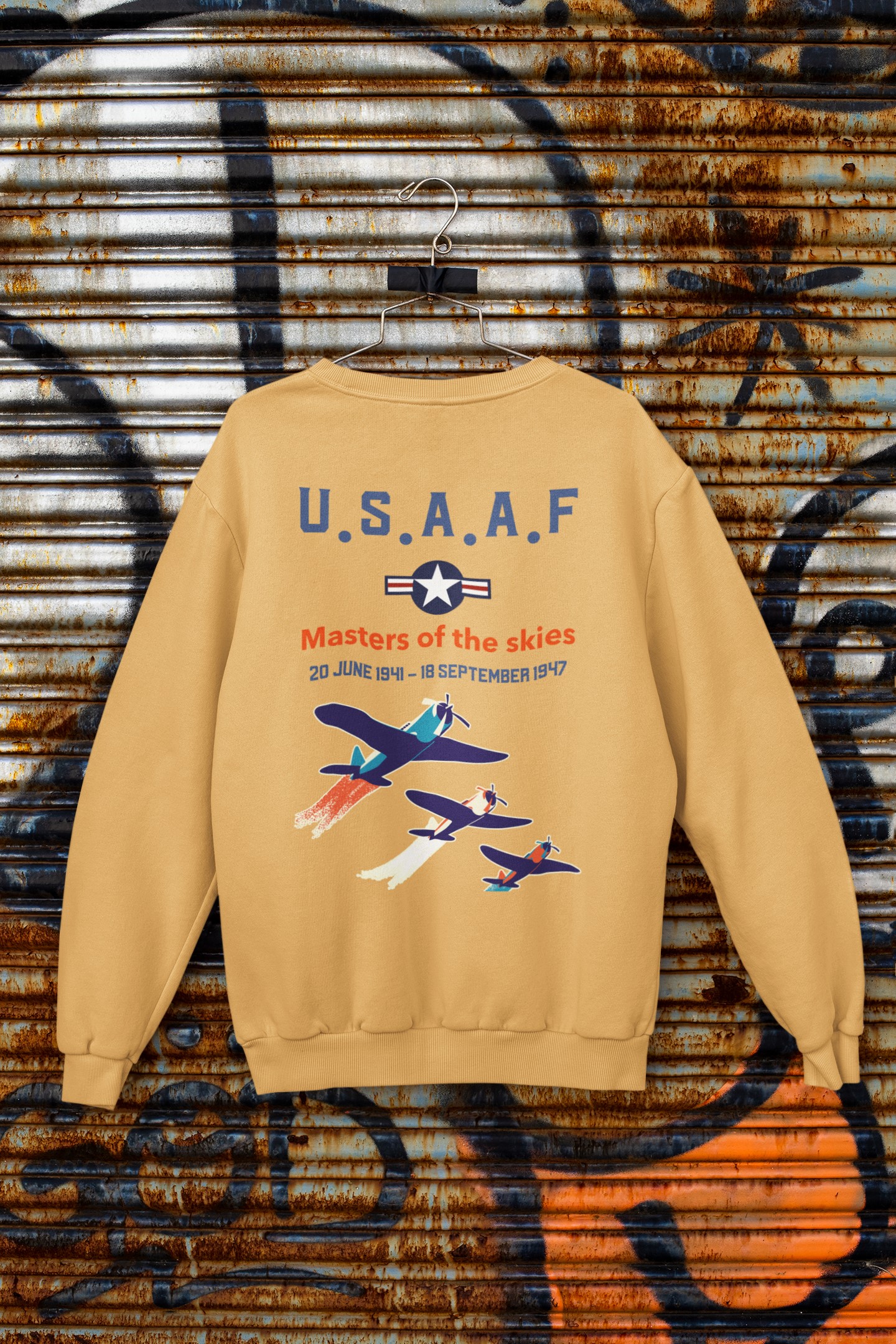 Military Inspired T-Shirts and WW2 Memorial Apparel | Unique Designs. 'USAAF' Sweatshirt