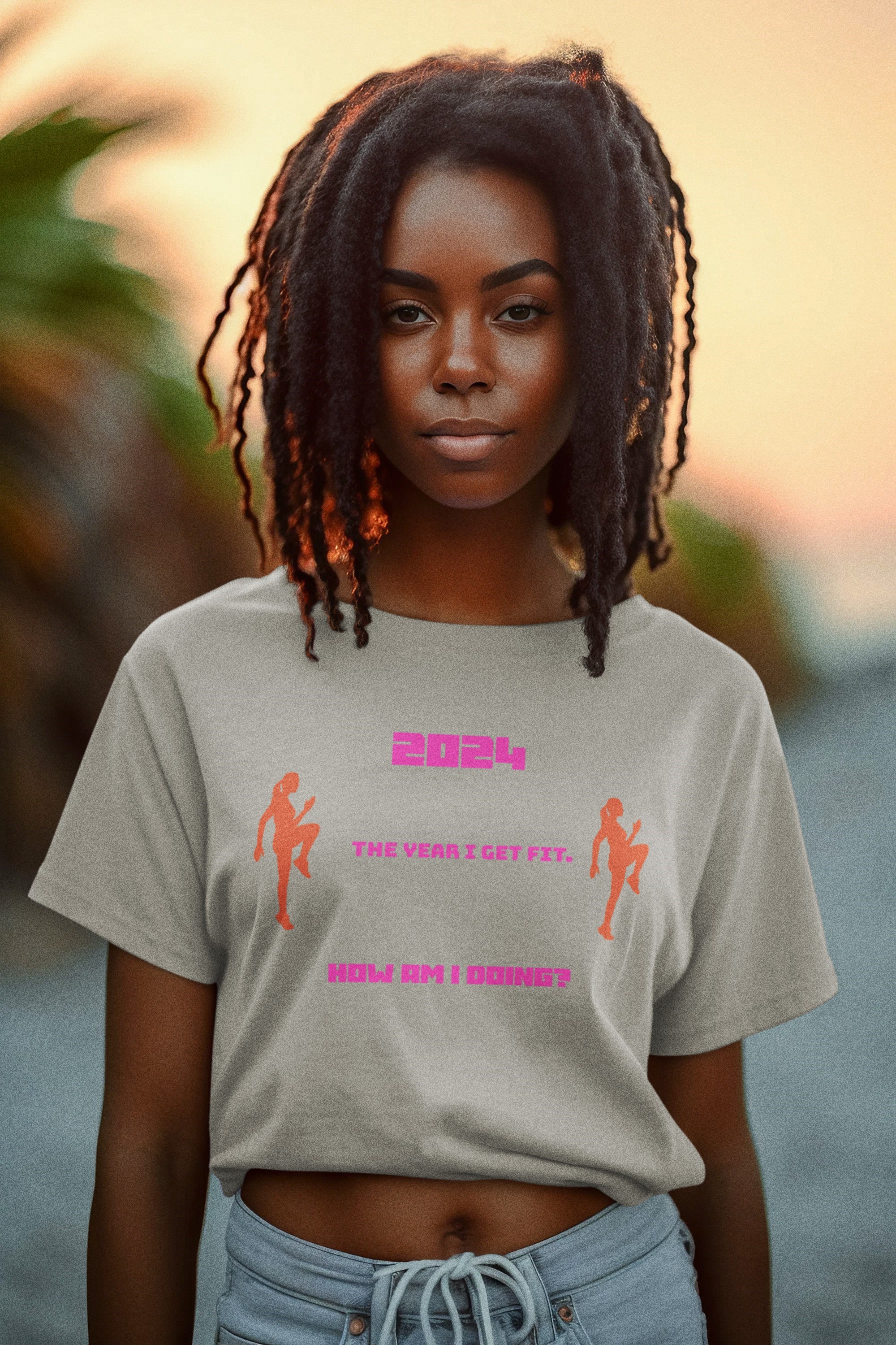 Tank Tops, T-Shirts, and Sweatshirts for Your Yoga Regime. 'Get Fit 2024' Crop top