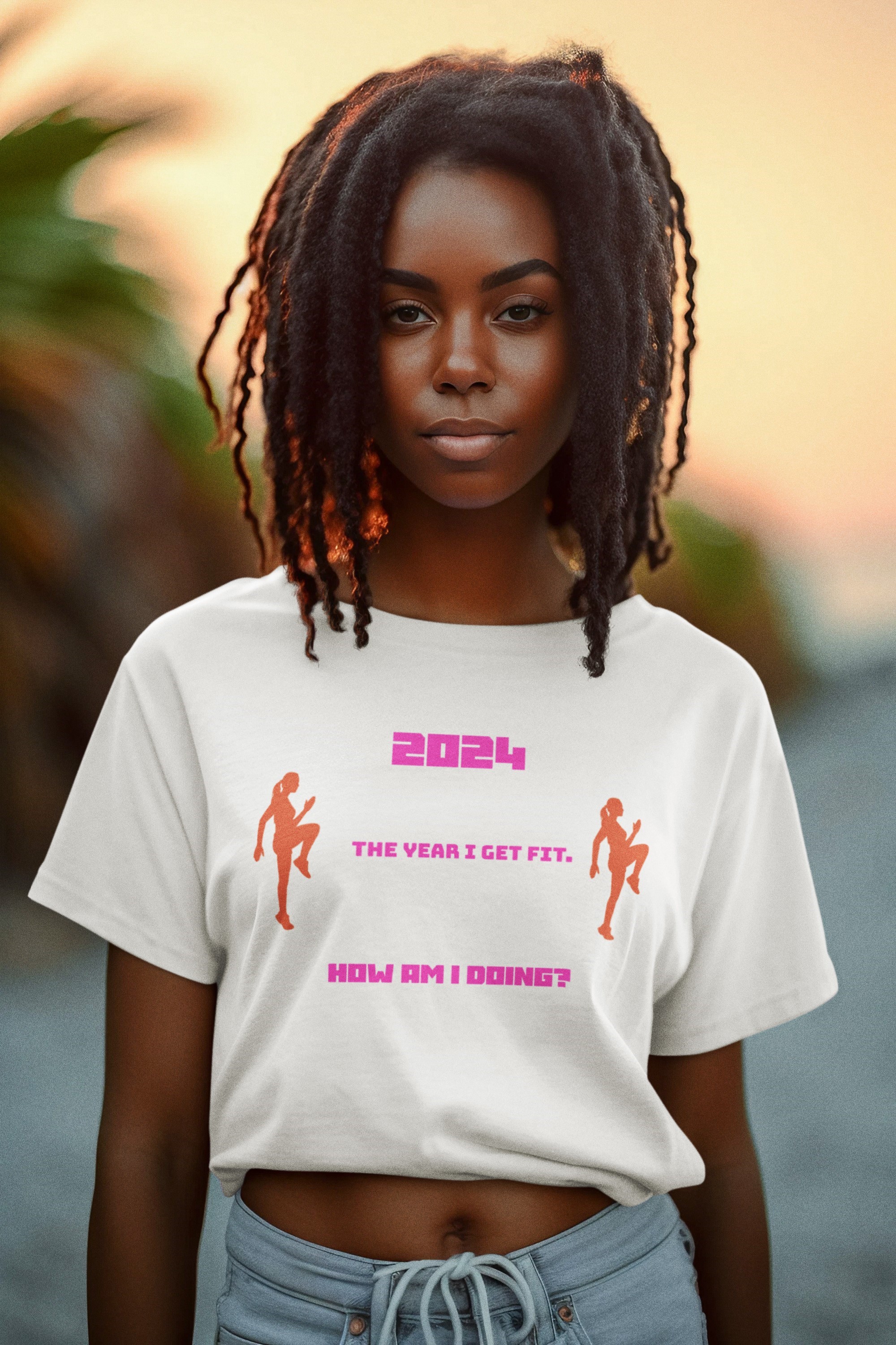 Tank Tops, T-Shirts, and Sweatshirts for Your Yoga Regime. 'Get Fit 2024' Crop top