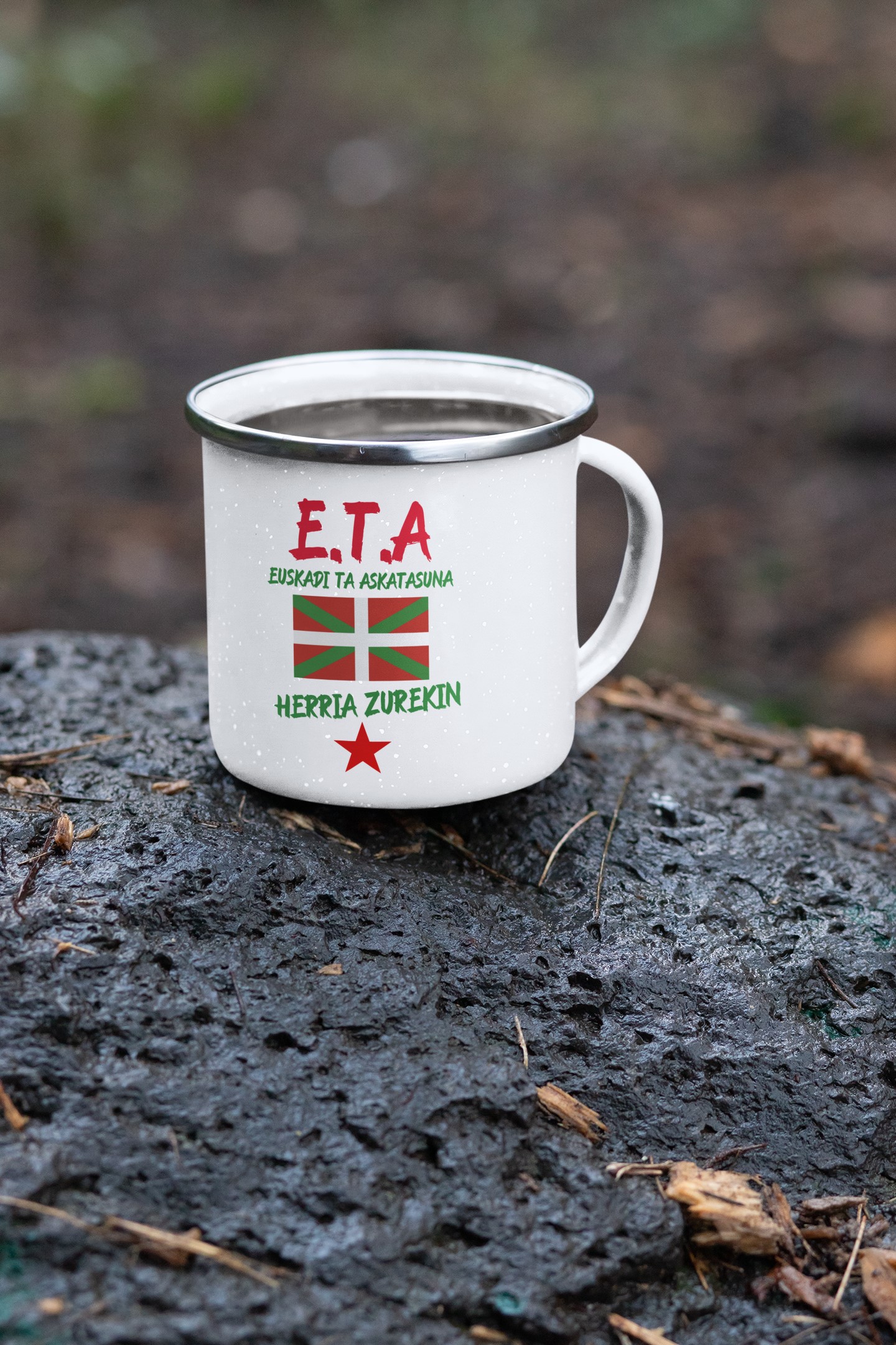 Political T-Shirts and Apparel - Baader Meinhof, ETA | Unique Designs. ETA Basque separatist 11oz ceramic mug or enamel mug