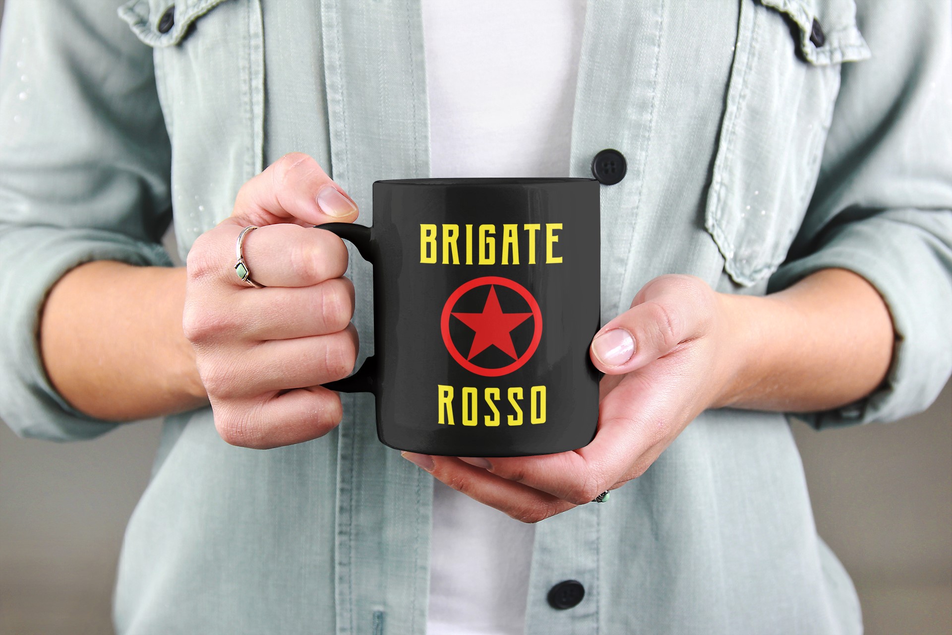 Political T-Shirts and Apparel - Baader Meinhof, ETA | Unique Designs. Brigate Rosso 11oz ceramic mug