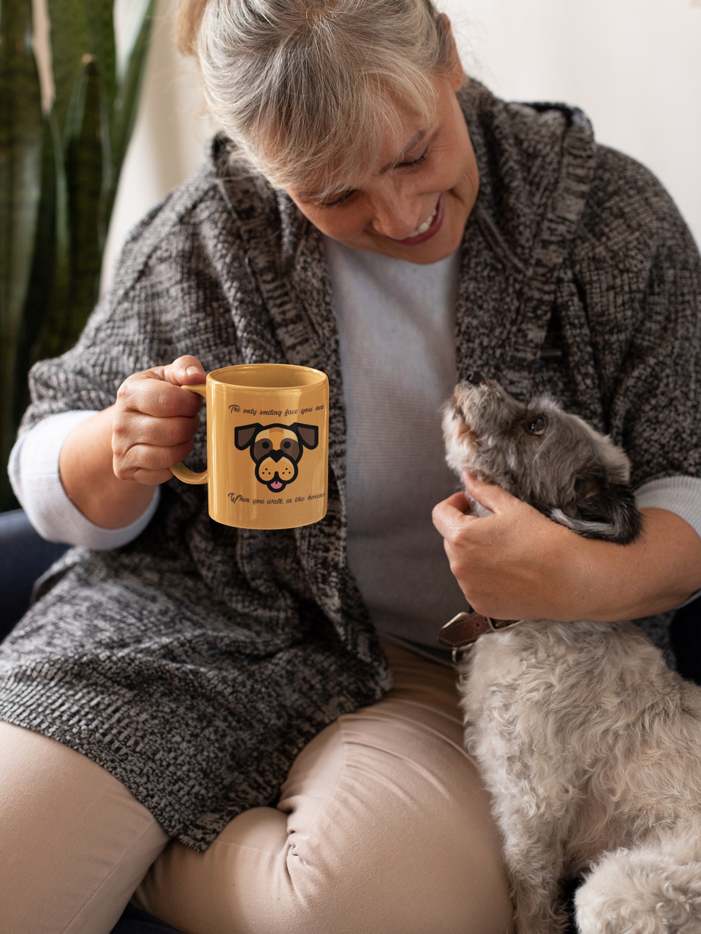 Unique and Original Mug Designs | Wide Variety of Subjects. 'Happy dog' mug