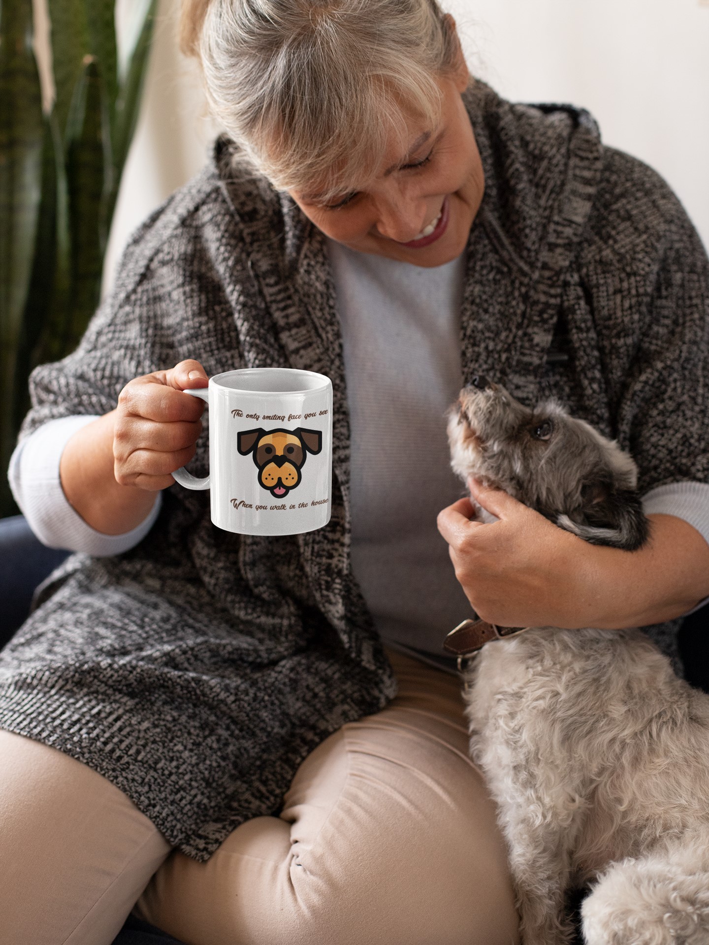 Unique and Original Mug Designs | Wide Variety of Subjects. 'Happy dog' mug