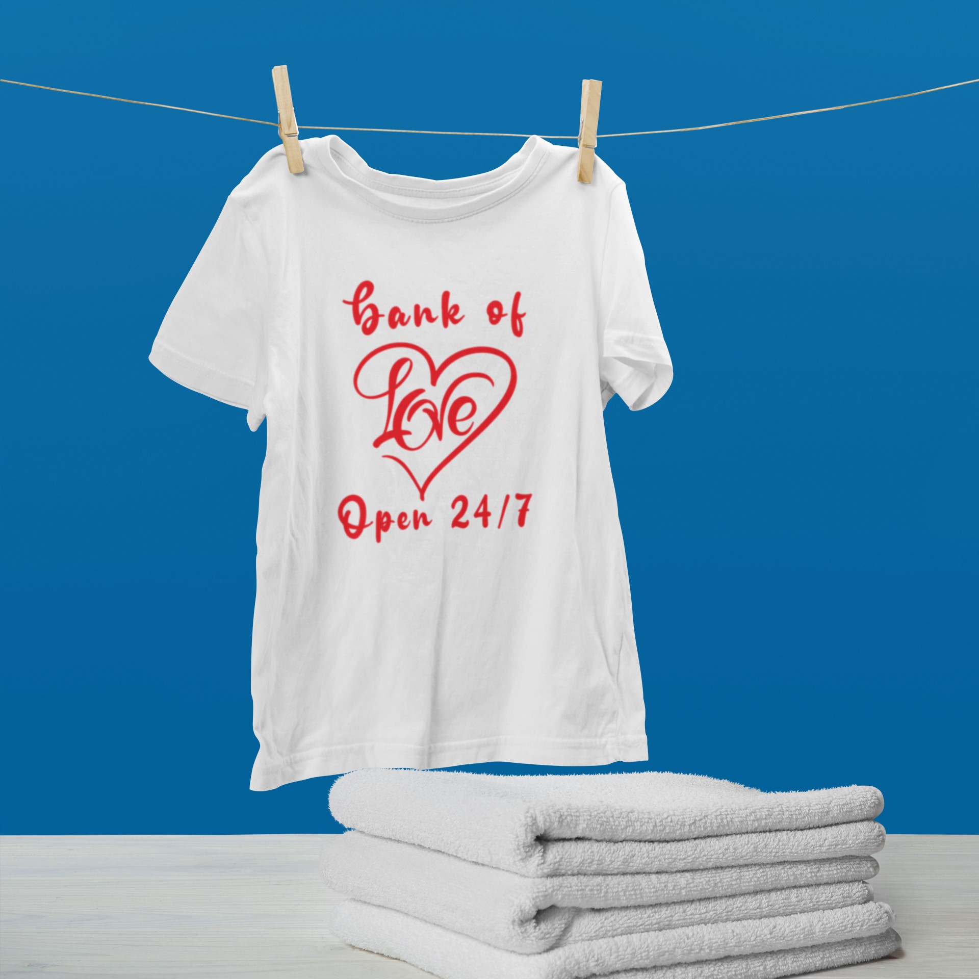 Unique T-shirts and Apparel for Lovers | Show Your Love with Our Original Designs. 'Bank of love' T-shirt