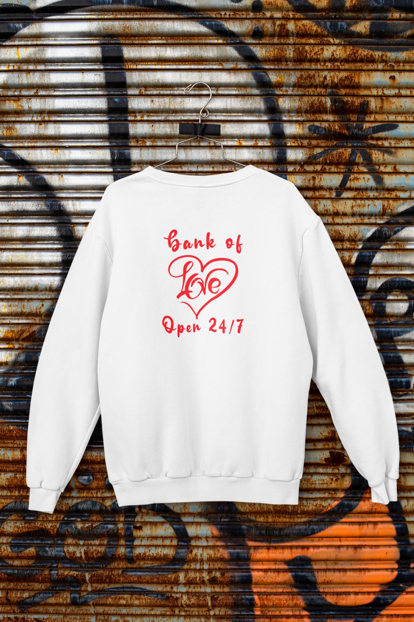 Unique T-shirts and Apparel for Lovers | Show Your Love with Our Original Designs. 'Bank of Love' Sweatshirt 