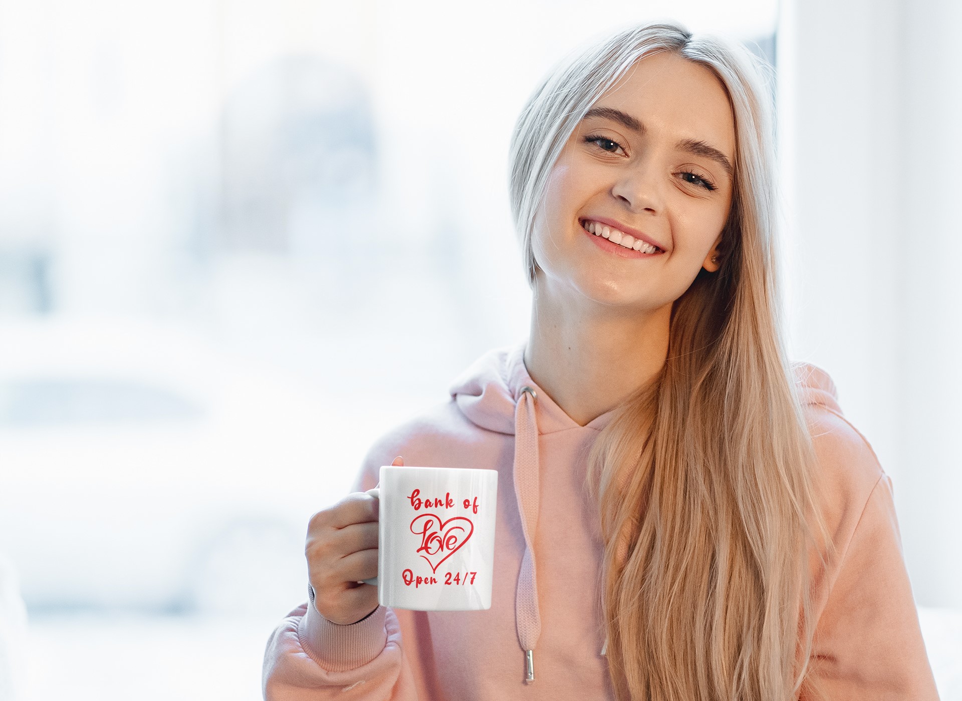Unique and Original Mug Designs | Wide Variety of Subjects. 'Bank of Love' mug 