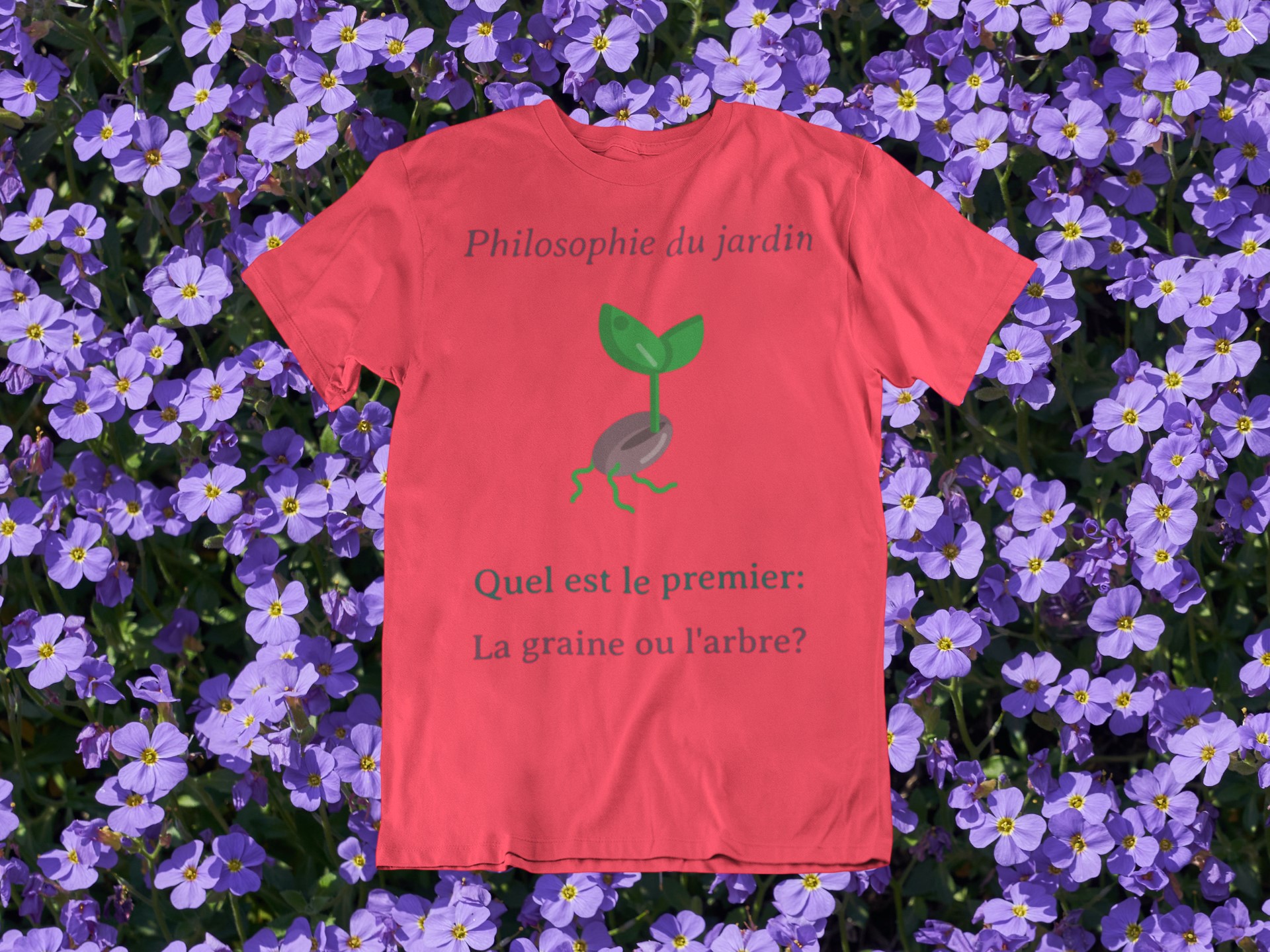 T-shirts and Apparel for Garden Lovers | Gardening Clothing. 'Philosophie du jardin' T-shirt pour elle