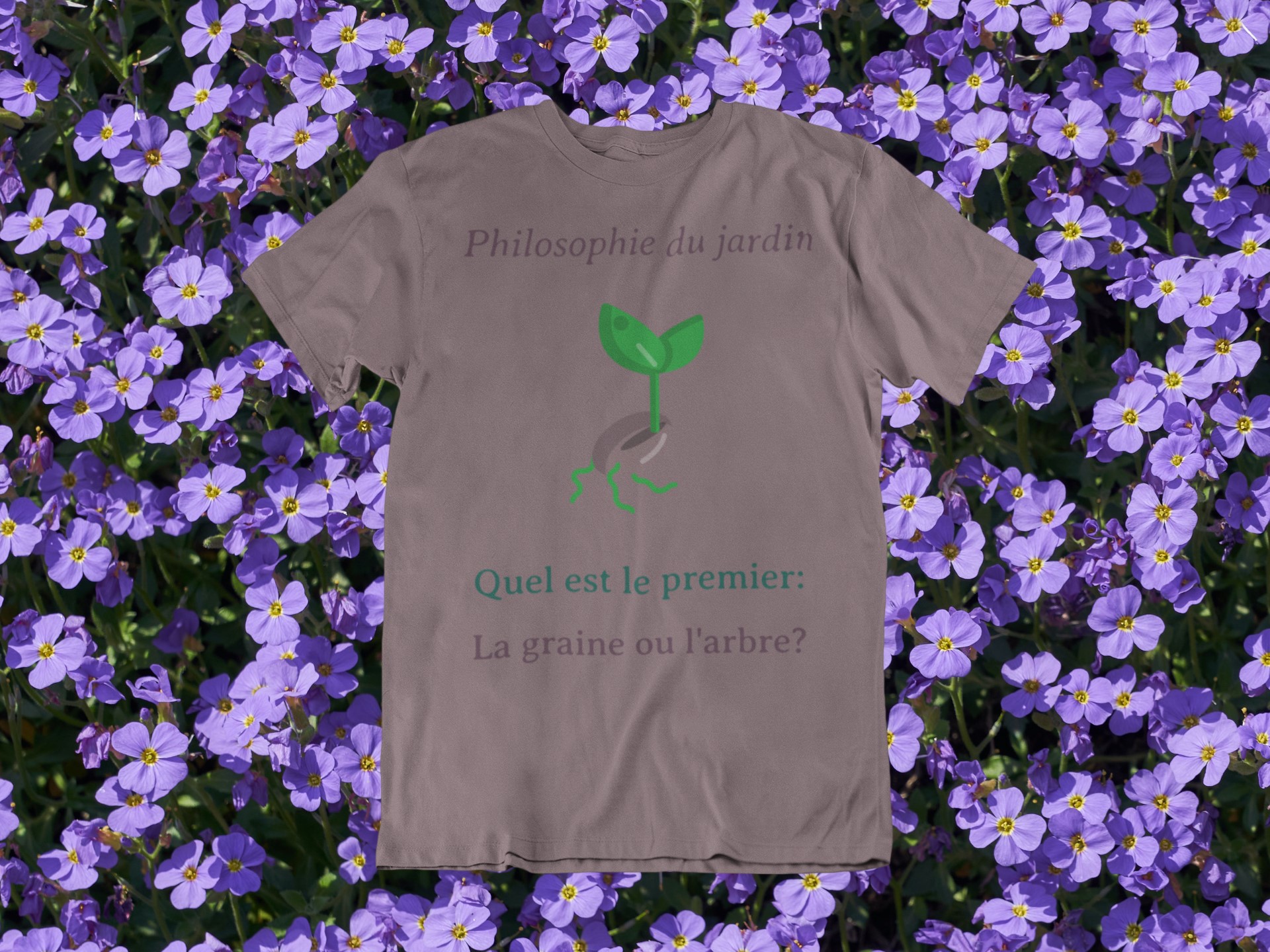 T-shirts and Apparel for Garden Lovers | Gardening Clothing. 'Philosophie du jardin' T-shirt pour elle