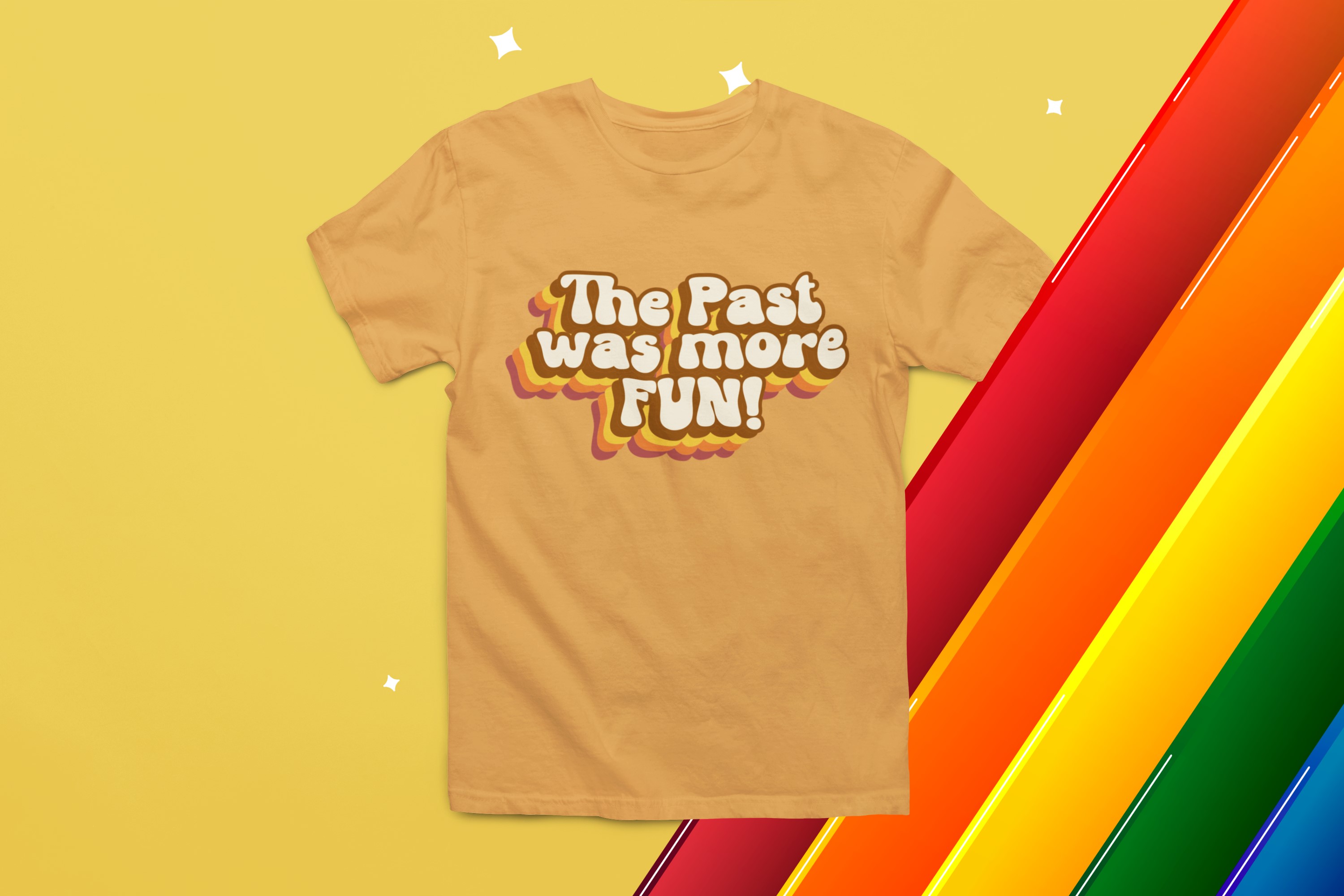 Humorous T-Shirts | Light-Hearted Designs for Modern Life. 'The Past was more fun' T-shirt