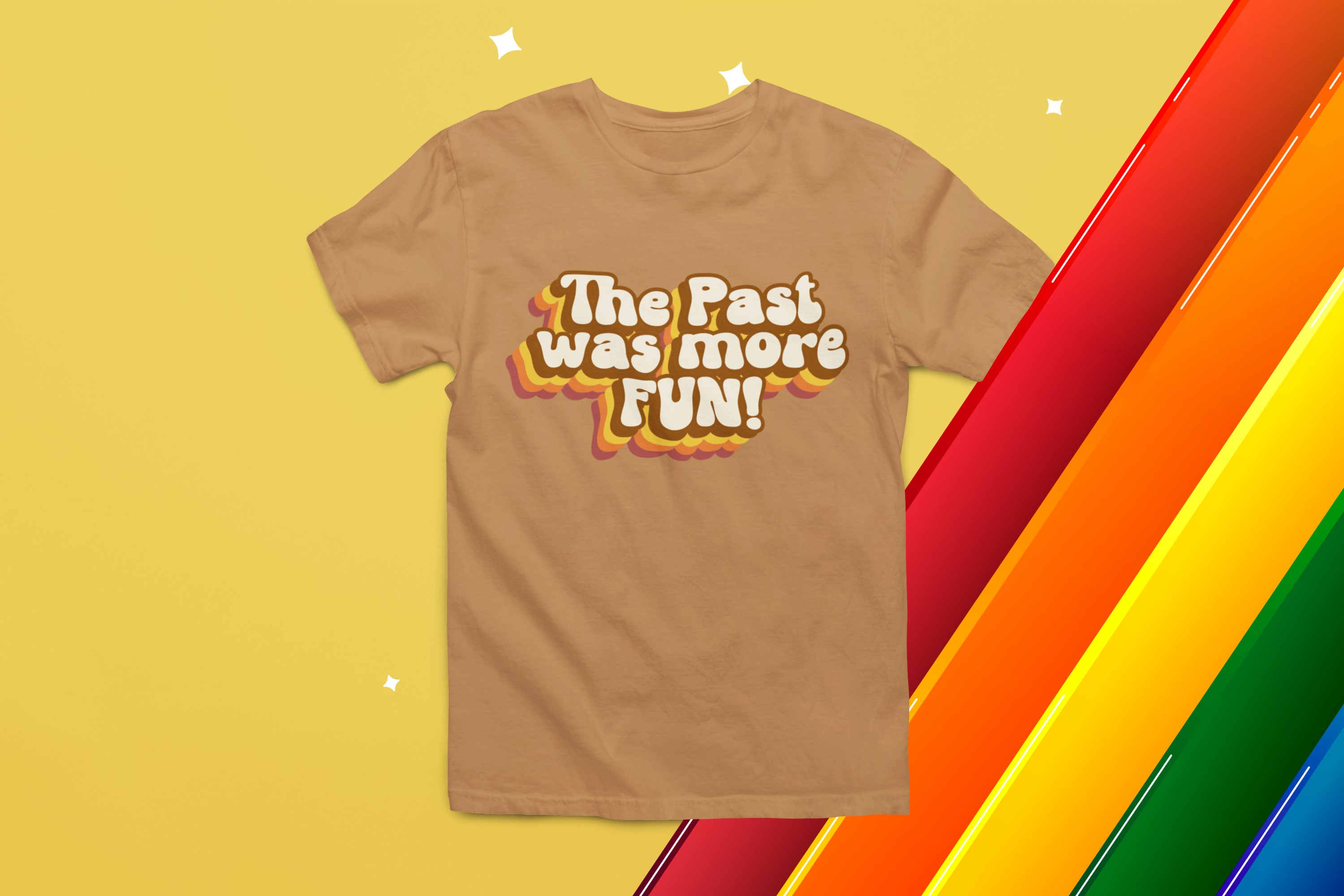 Humorous T-Shirts | Light-Hearted Designs for Modern Life. 'The Past was more fun' T-shirt
