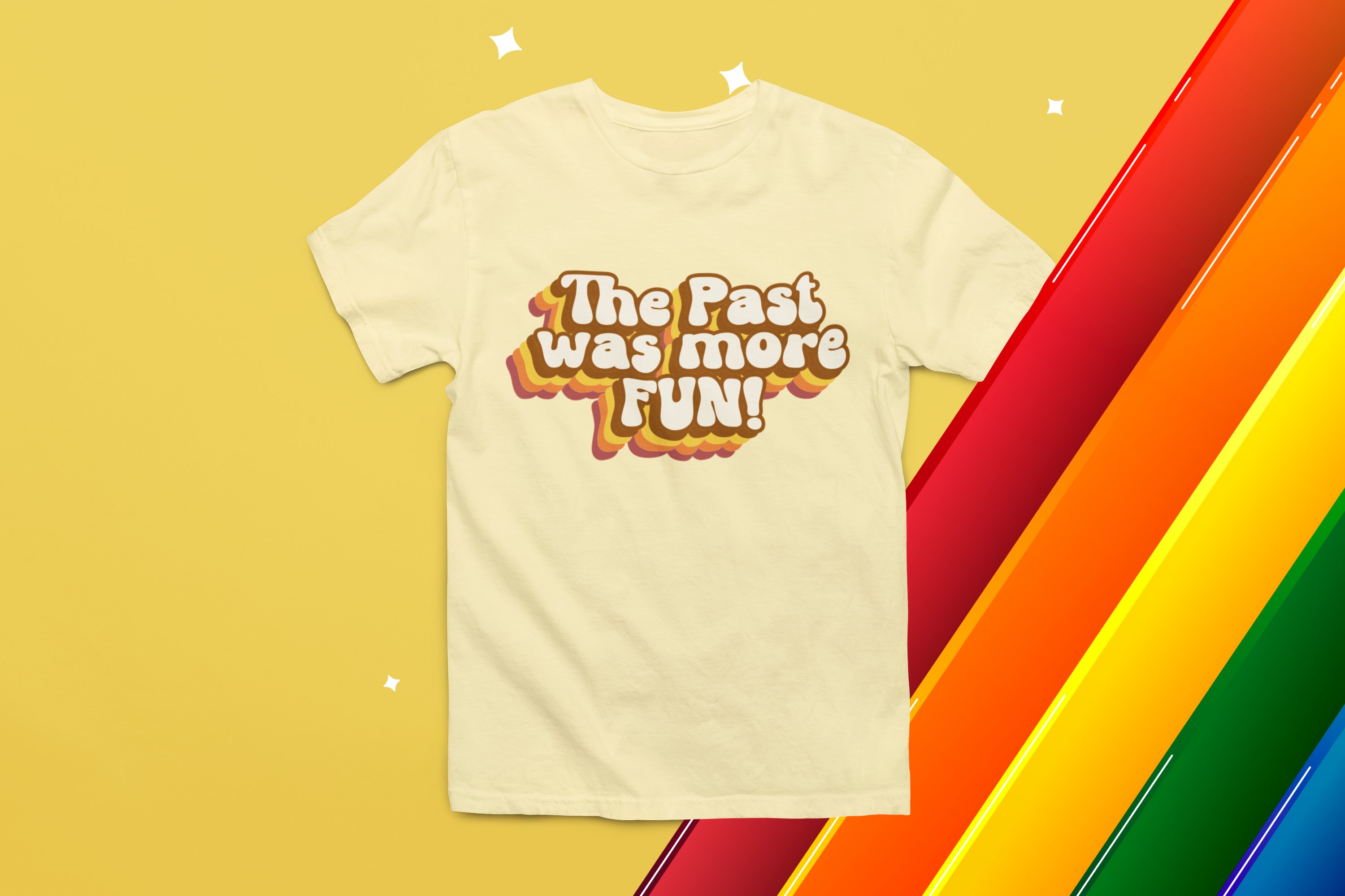 Humorous T-Shirts | Light-Hearted Designs for Modern Life. 'The Past was more fun' T-shirt