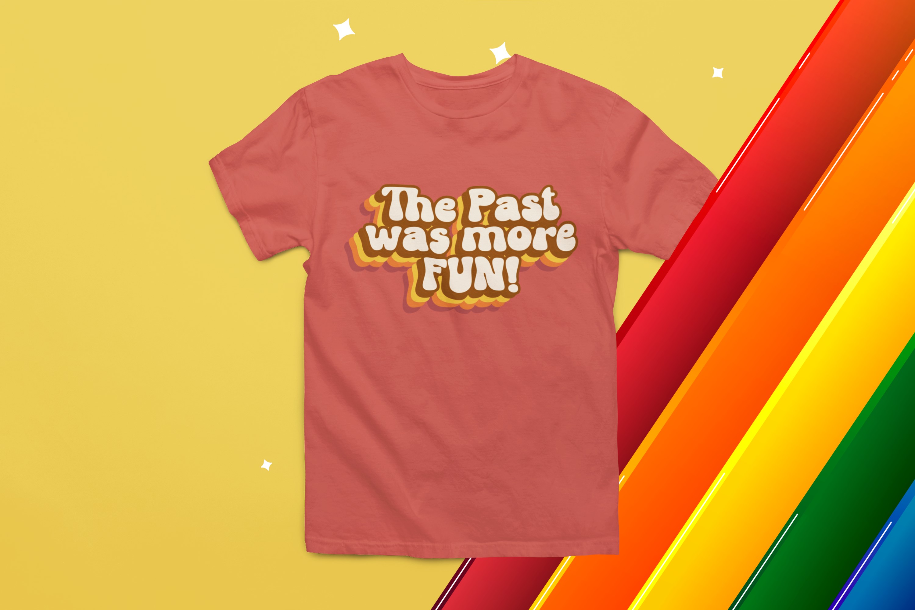 Humorous T-Shirts | Light-Hearted Designs for Modern Life. 'The Past was more fun' T-shirt