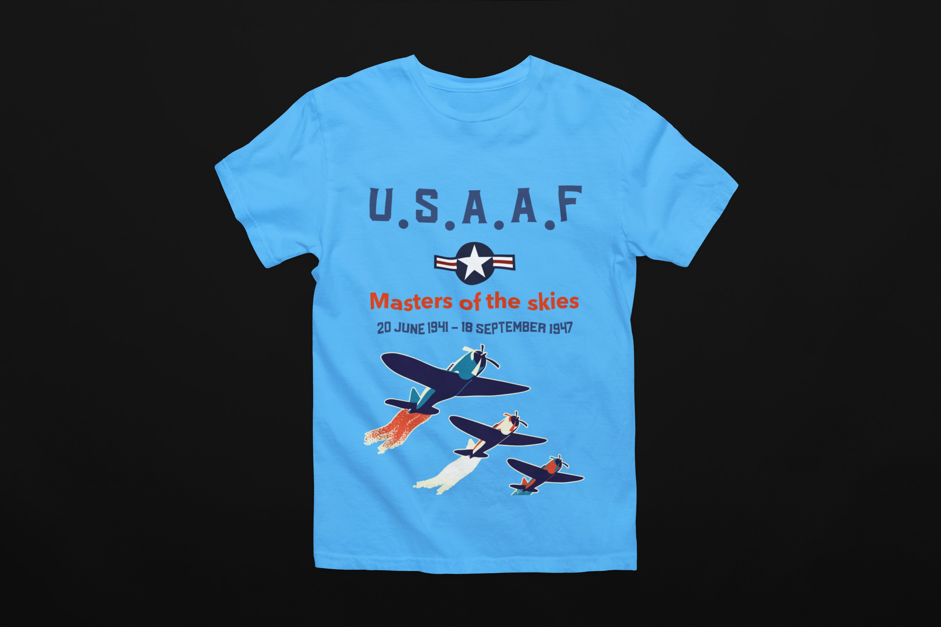 Military Inspired T-Shirts and WW2 Memorial Apparel | Unique Designs. 'USAAF' T-shirt