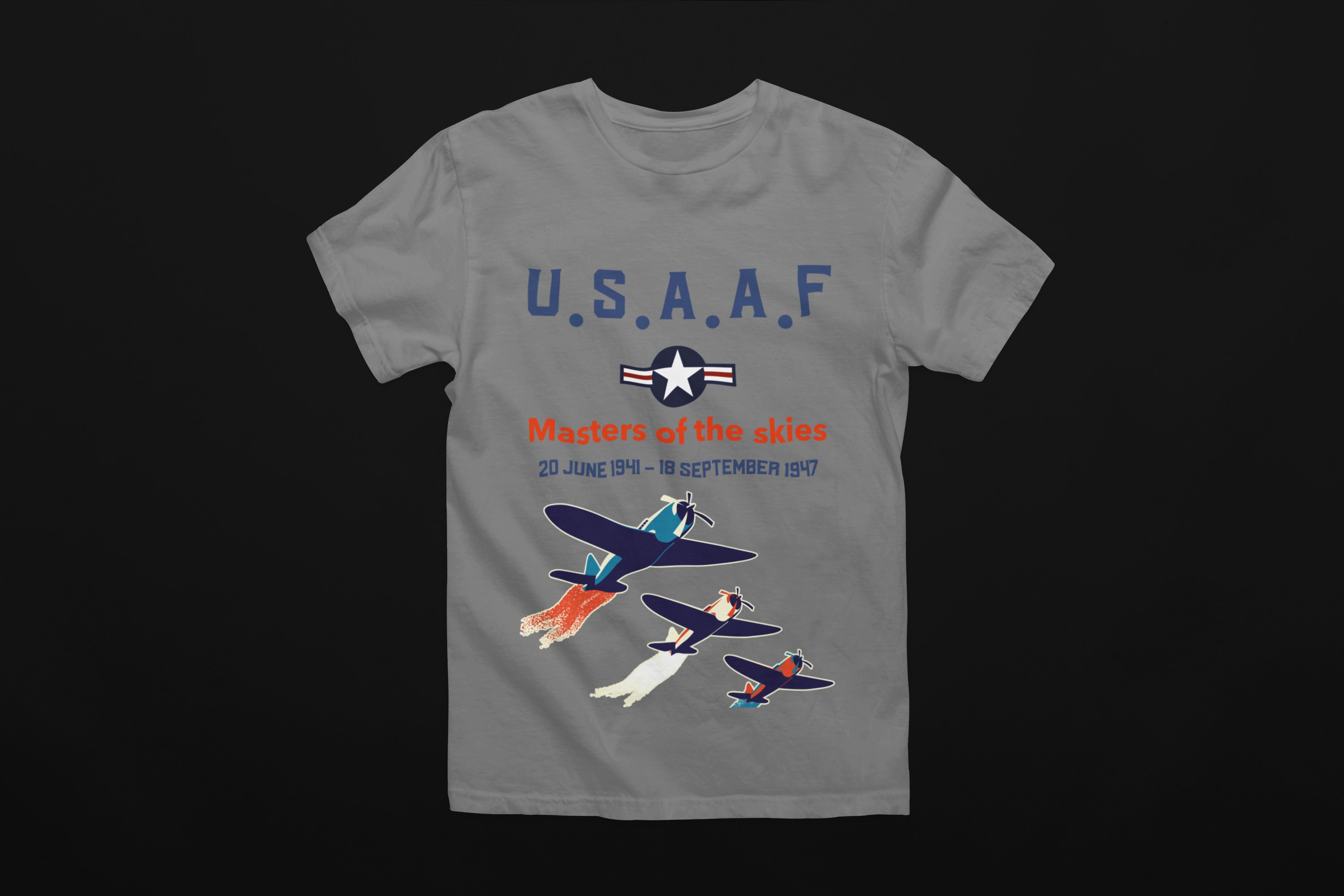 Military Inspired T-Shirts and WW2 Memorial Apparel | Unique Designs. 'USAAF' T-shirt