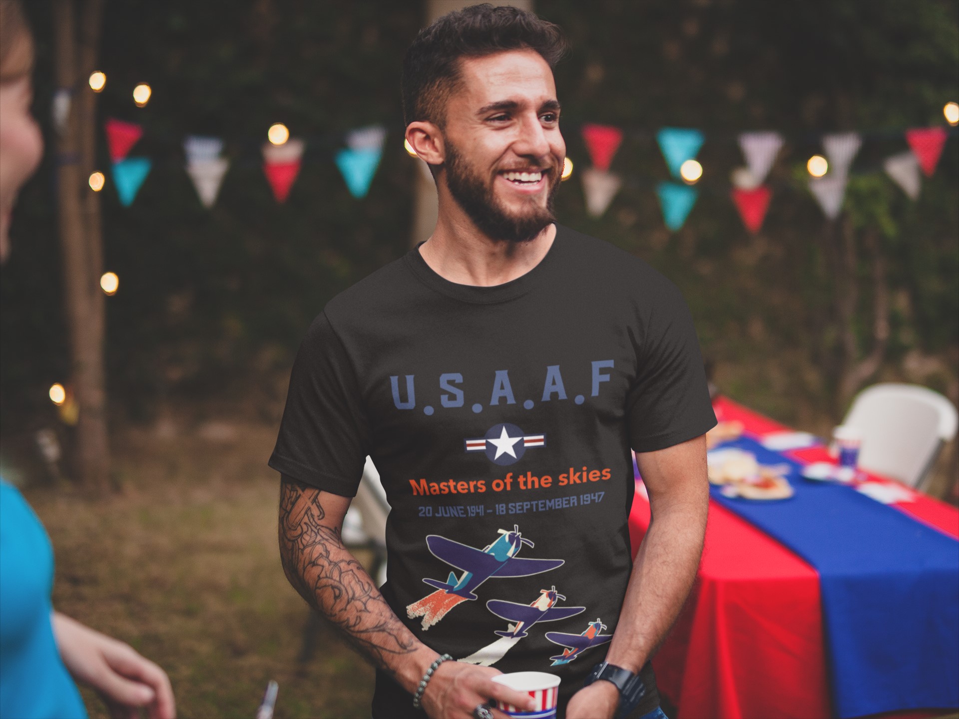 Military Inspired T-Shirts and WW2 Memorial Apparel | Unique Designs. 'USAAF' T-shirt