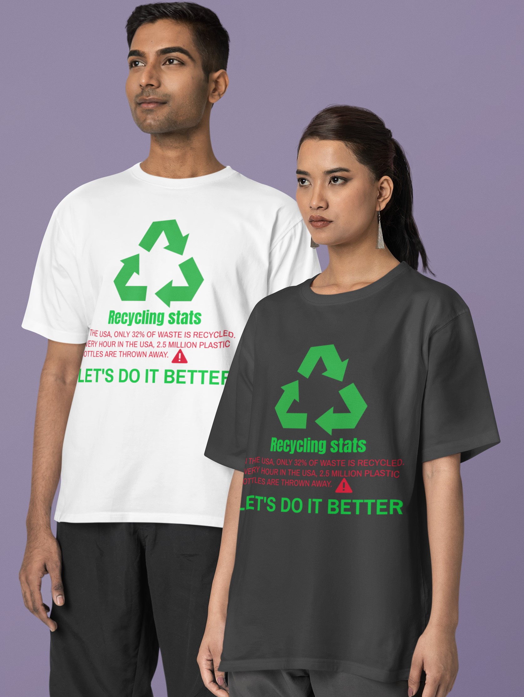 Recycling stats T-shirt
