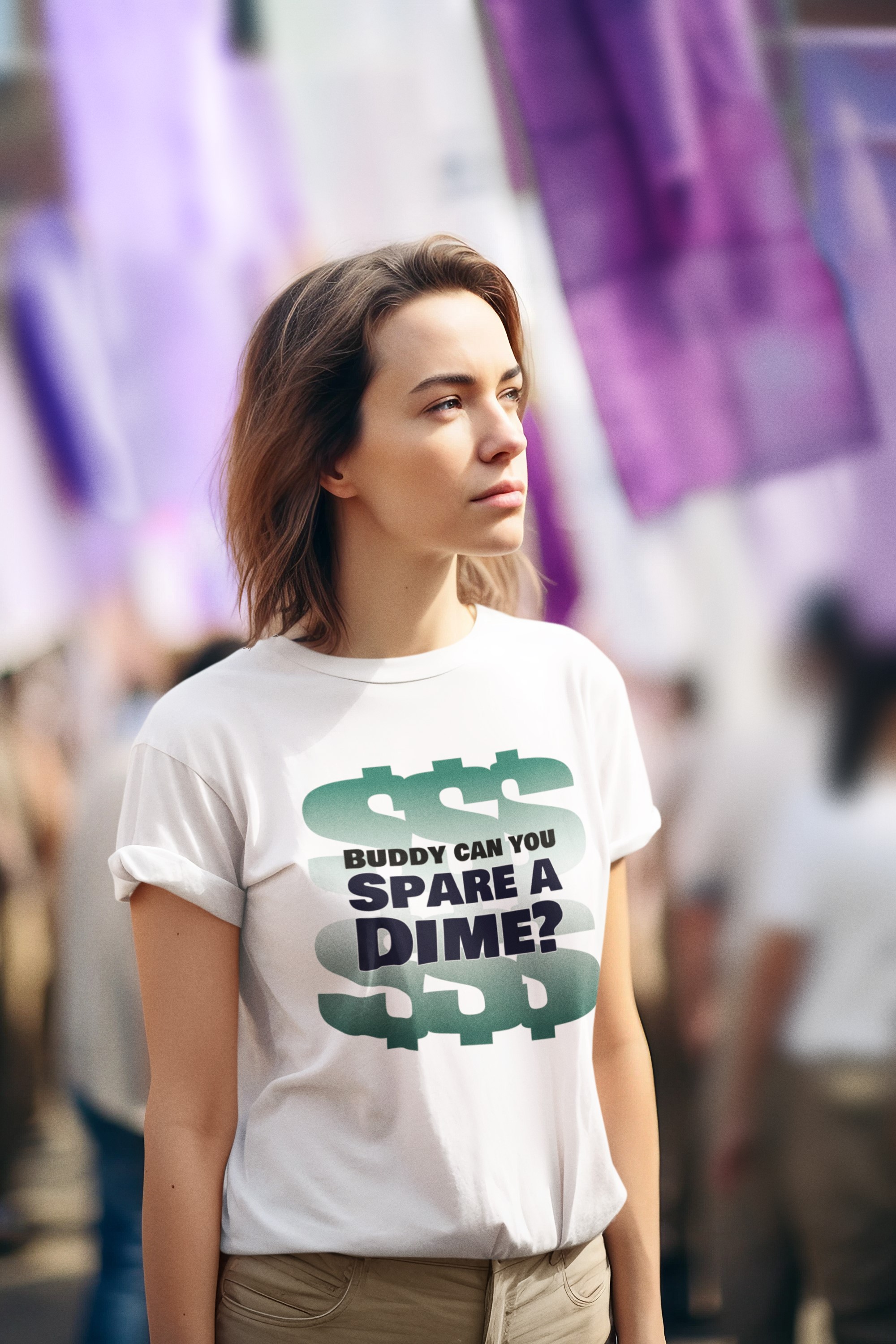 Humorous T-Shirts | Light-Hearted Designs for Modern Life. 'Buddy dime' T-shirt