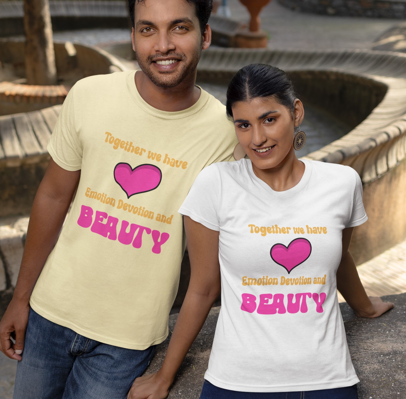 Unique T-shirts and Apparel for Lovers | Show Your Love with Our Original Designs. 'Together beauty' T-shirt