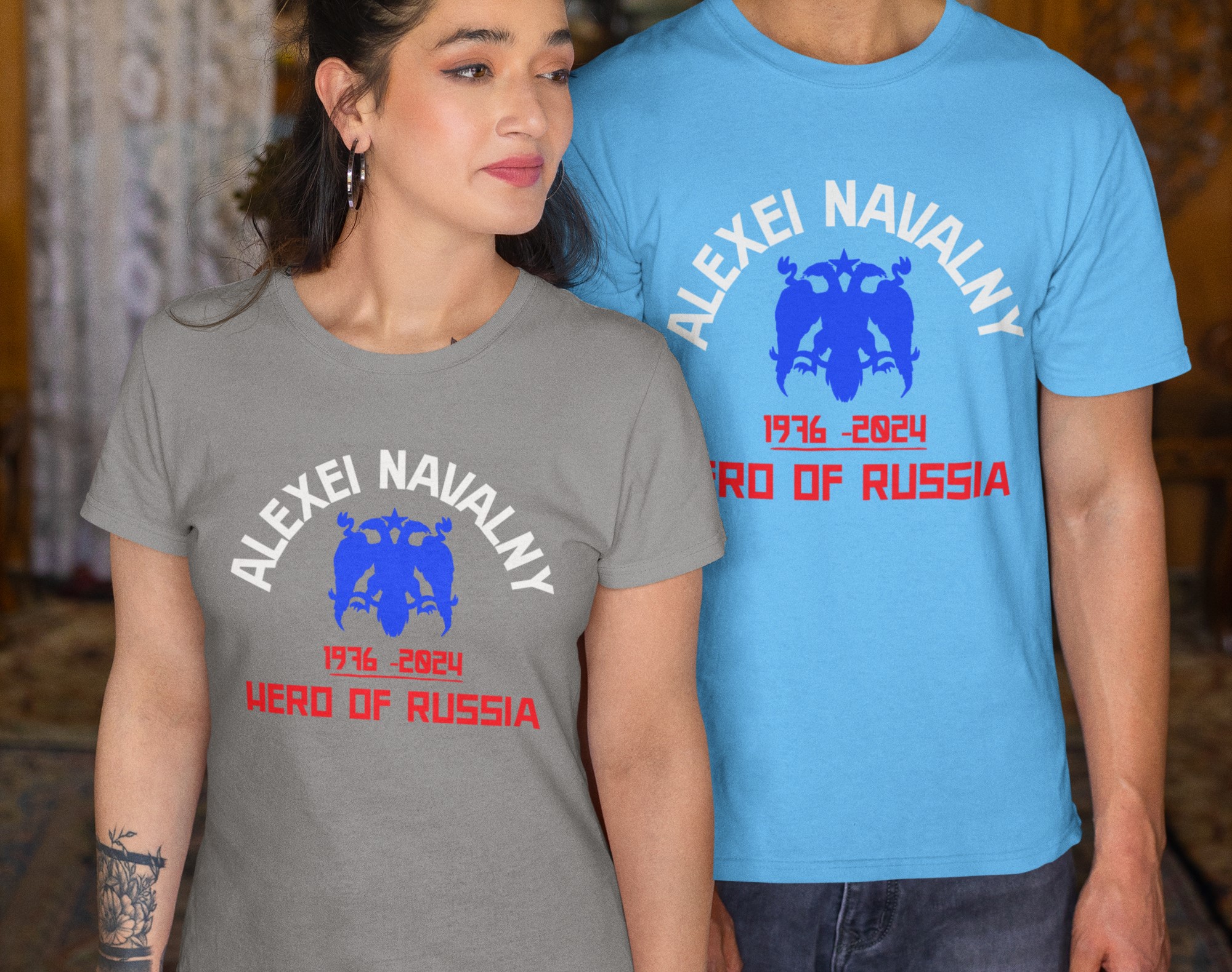 Political T-Shirts and Apparel - Alexei Navalny Hero T-shirt