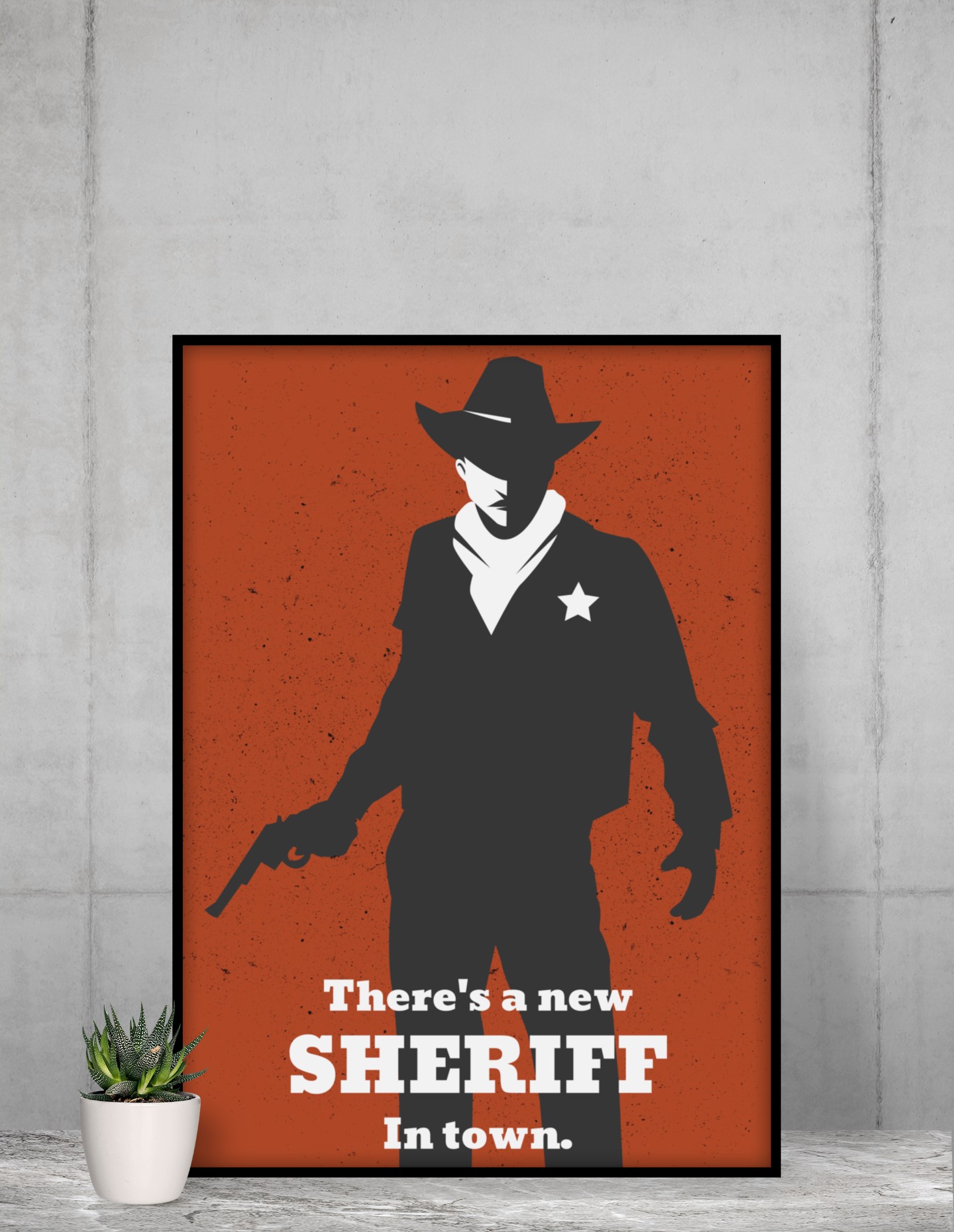 Art Posters and Canvases for Stylistic Home Decor. 'Sheriff' quality heavyweight Matte paper poster