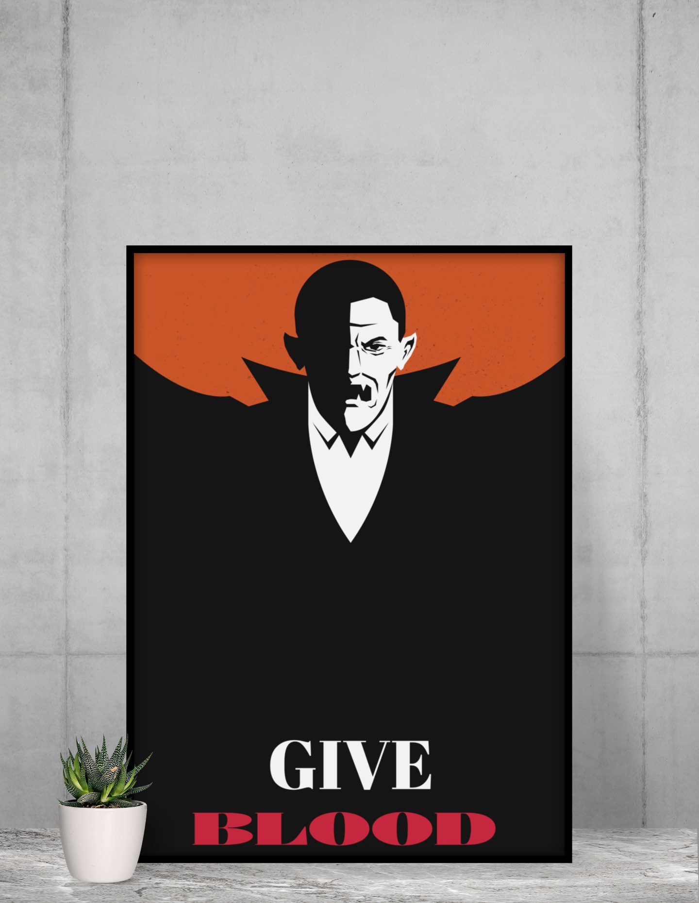 Art Posters and Canvases for Stylistic Home Decor. 'Give Blood' Premium Heavy weight Matte paper Poster