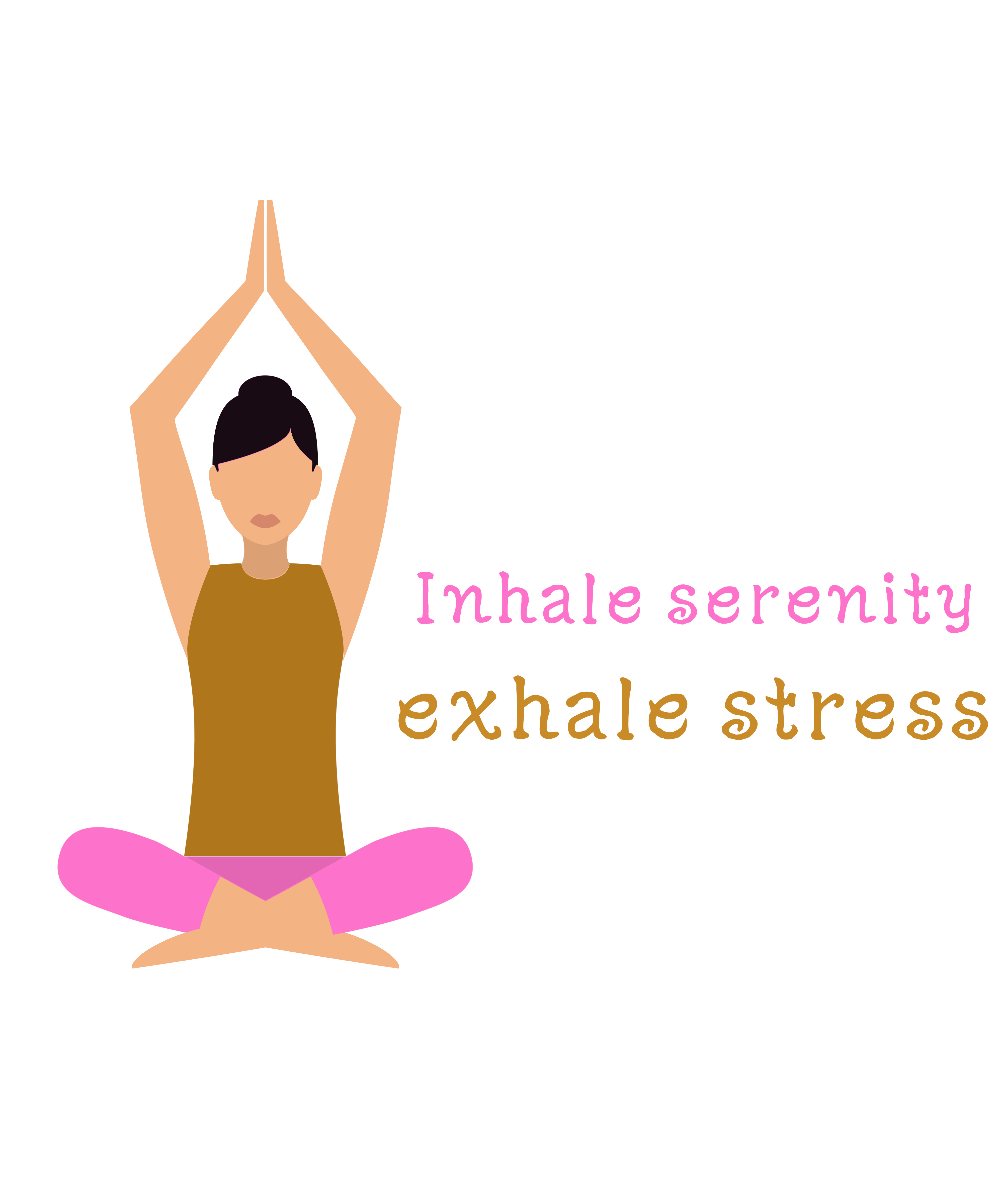 Tank Tops, T-Shirts, and Sweatshirts for Your Yoga Regime. 'Inhale serenity' T-shirt