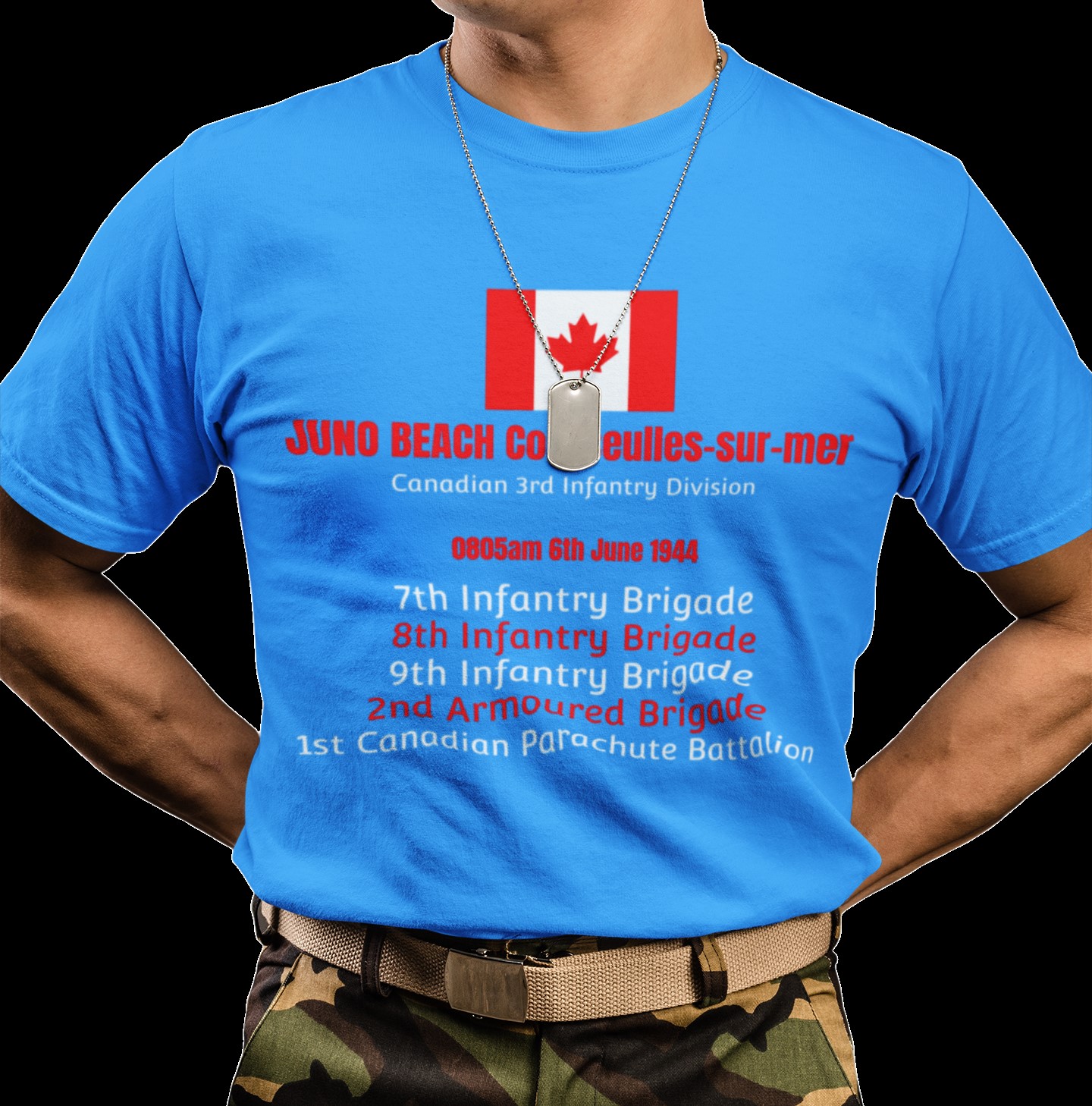Juno Beach D-Day commemoration T-shirt. Military Inspired T-Shirts | D-Day & WW2 Designs
