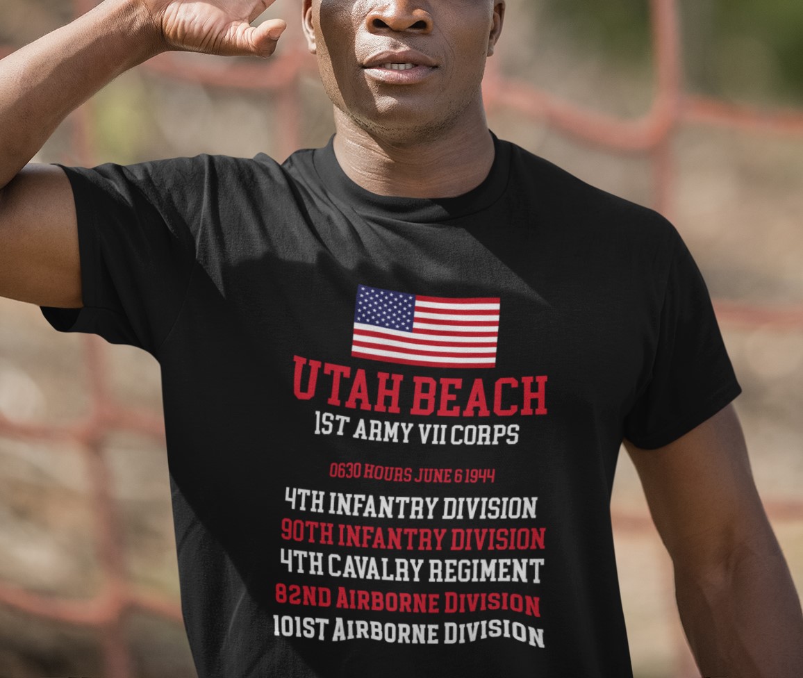 Utah Beach D-Day commemoration T-shirt. Military Inspired T-Shirts | D-Day & WW2 Designs