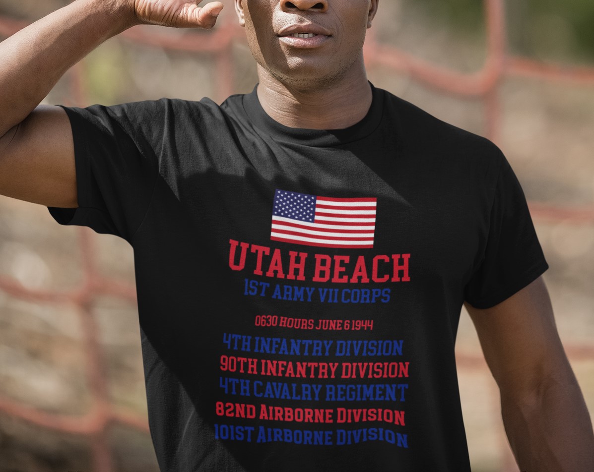 Utah Beach D-Day commemoration T-shirt. Military Inspired T-Shirts | D-Day & WW2 Designs