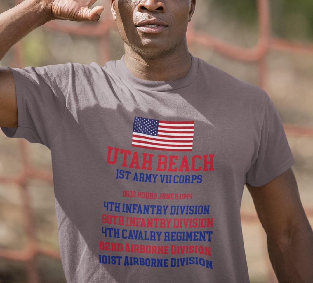 Utah Beach D-Day commemoration T-shirt. Military Inspired T-Shirts | D-Day & WW2 Designs