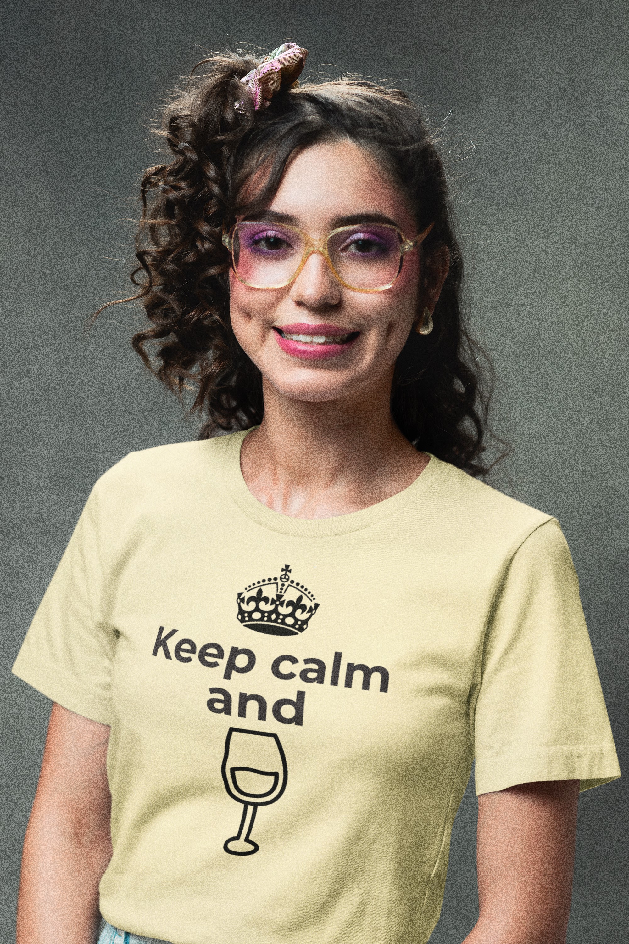 'Keep Calm and have a glass of wine' T-shirt