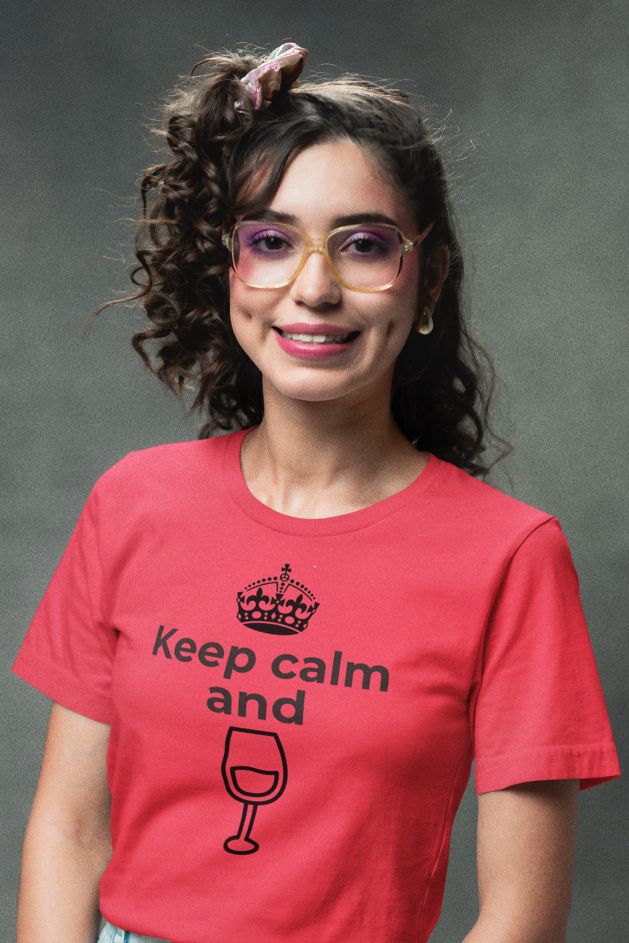 'Keep Calm and have a glass of wine' T-shirt