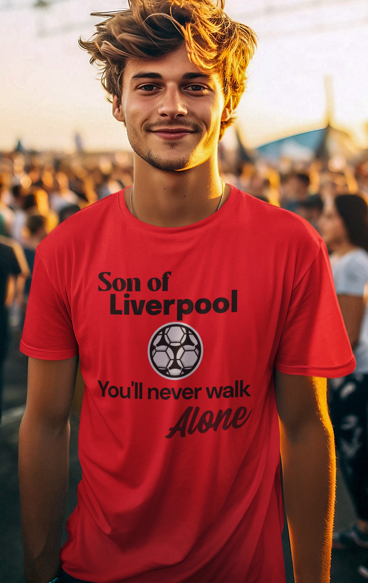 Liverpool FC. 'Son of Liverpool' T-shirt Unique Football T-shirts for Showing Team Support | Soccer Apparel.