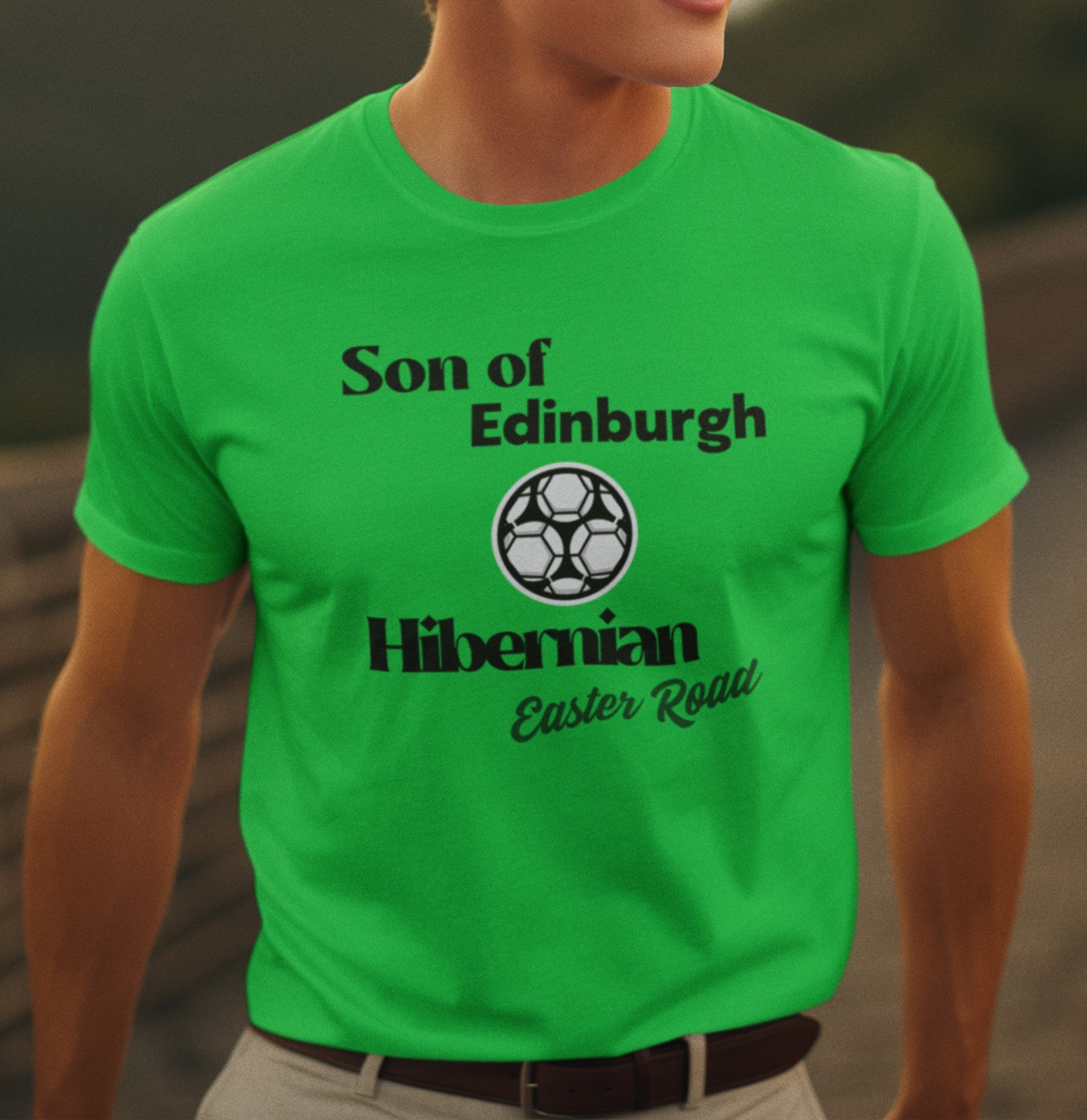 Edinburgh, Scotland Premier League. Hibs & Hearts 'Son of' Football towns T-shirts