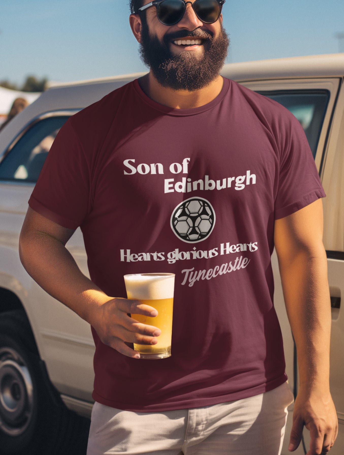 Edinburgh, Scotland Premier League. Hibs & Hearts 'Son of' Football towns T-shirts