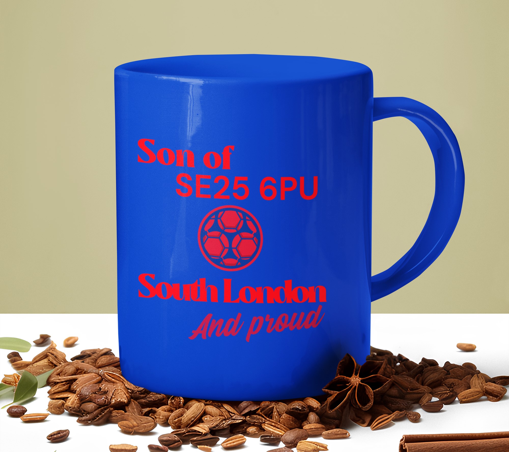 London Football Clubs 'Stadium Postcode' 'Son of' Mug Unique and Original Mug Designs | Wide Variety of Subjects.