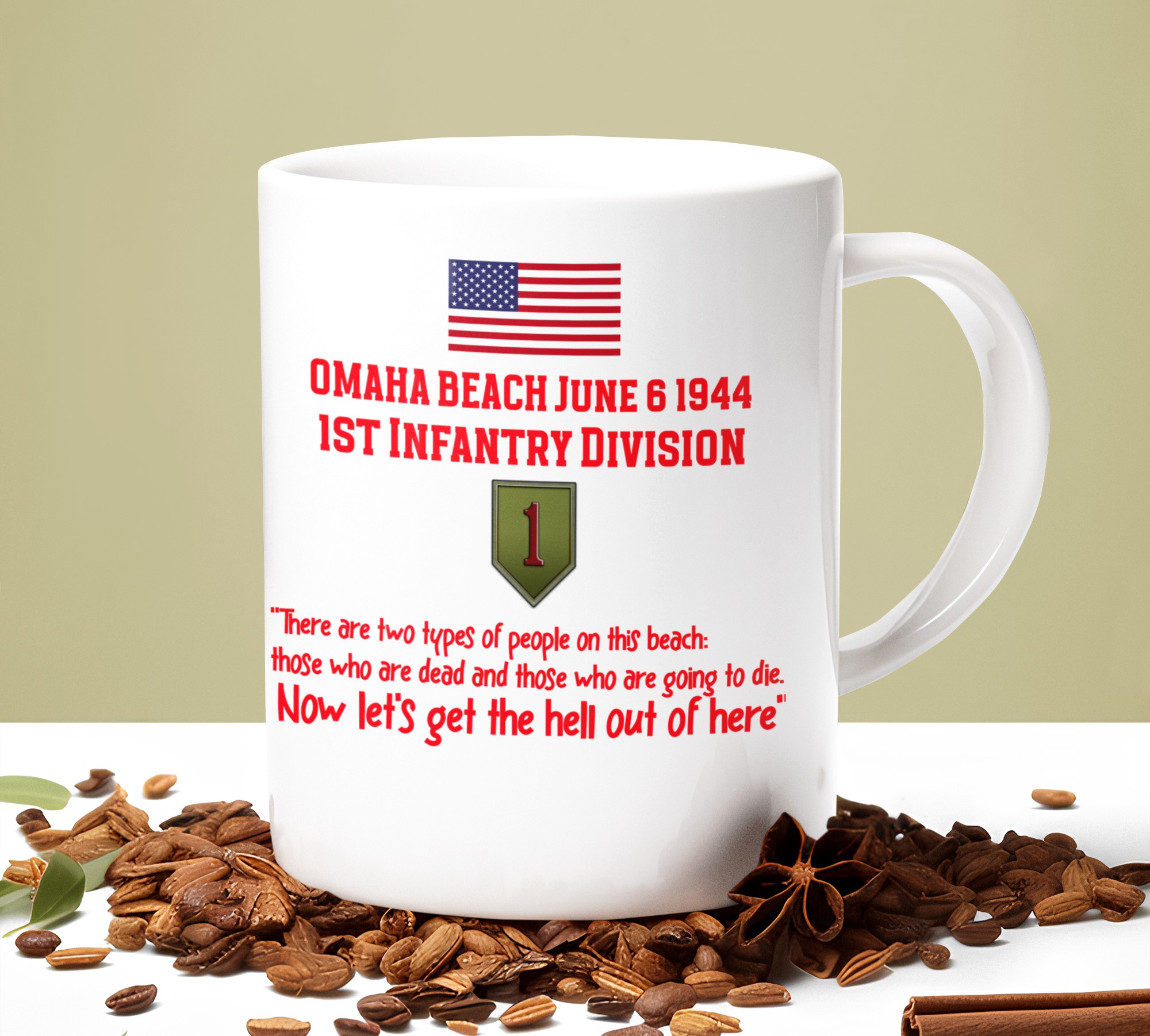 D-Day Commemoration mugs. Also available as Military Inspired T-Shirts | D-Day & WW2 Designs
