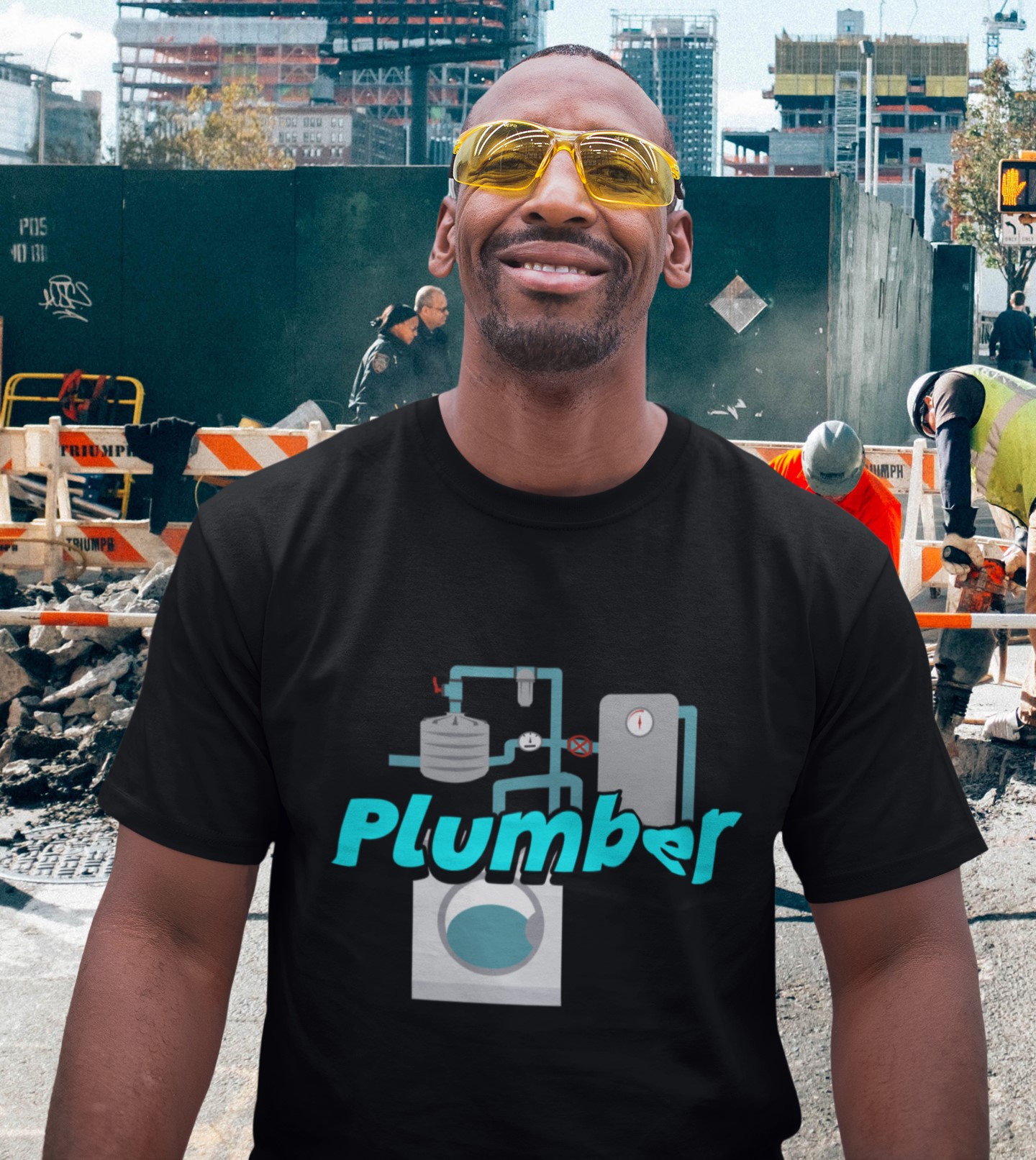 Building trades fun T-shirts (Brickie, Sparkie, Paver, Plumber)