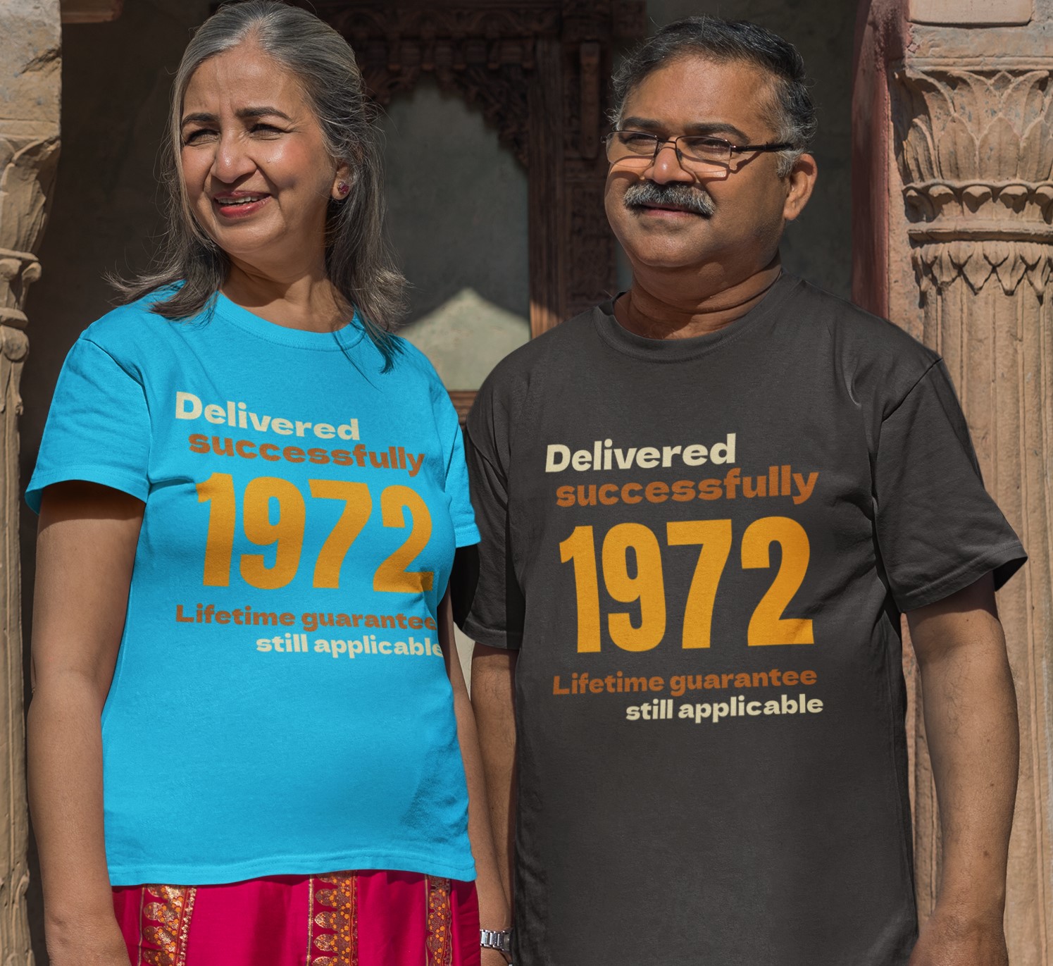 '1972 Delivered successfully, lifetime guarantee still applicable' T-Shirt for He or She