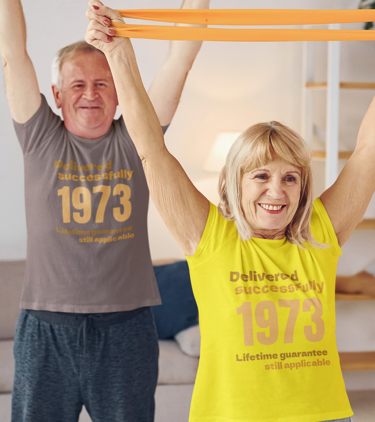 '1973 Delivered successfully, lifetime guarantee still applicable' T-Shirt for He or She.