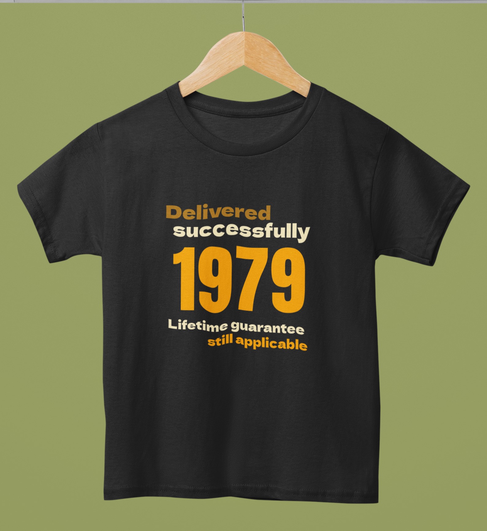 '1979 Delivered successfully, lifetime guarantee still applicable' T-Shirt for He and She