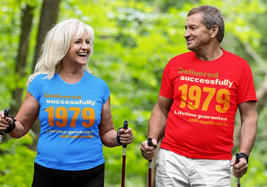'1979 Delivered successfully, lifetime guarantee still applicable' T-Shirt for He and She